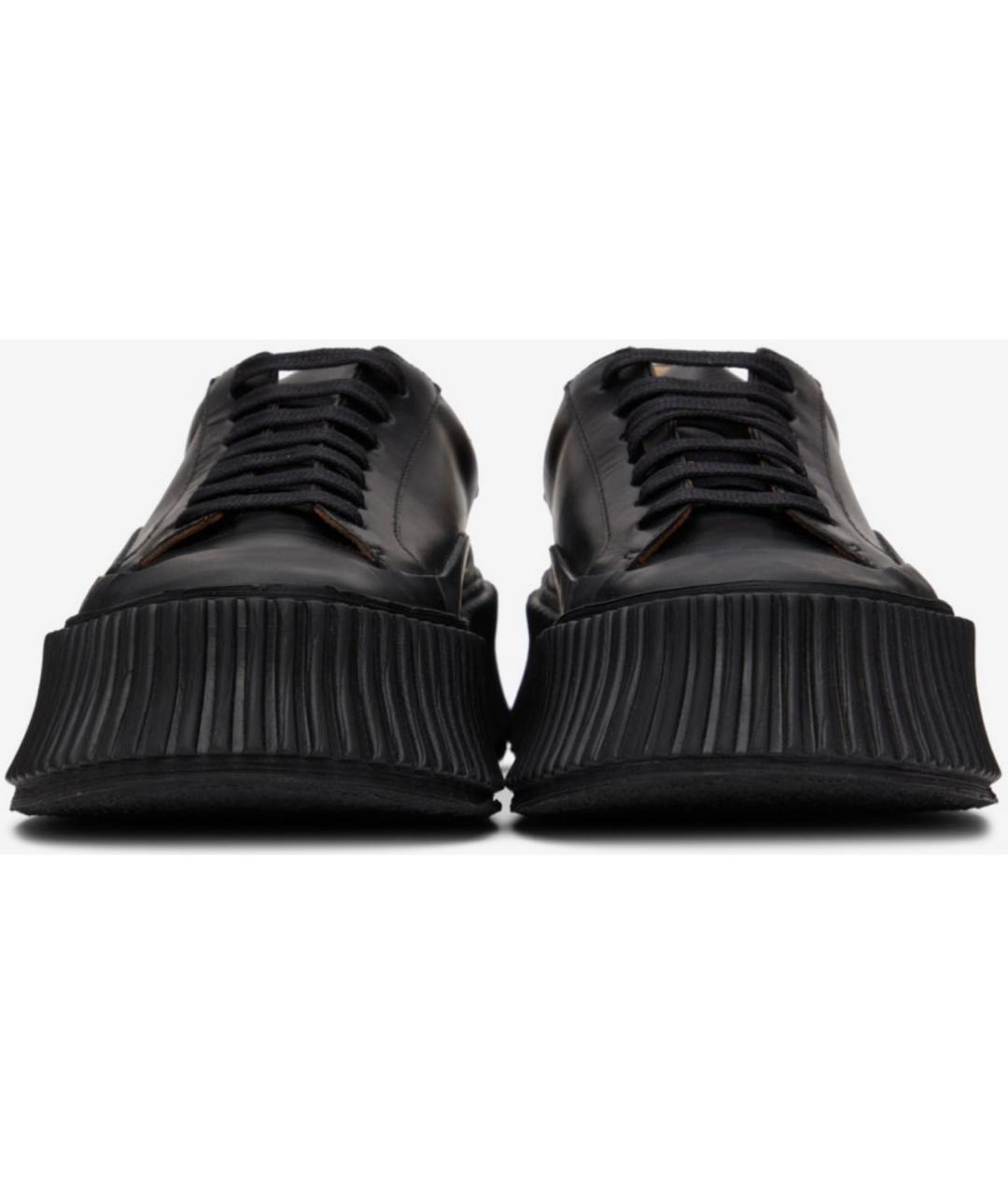 JIL SANDER Черные кожаные кеды, фото 3