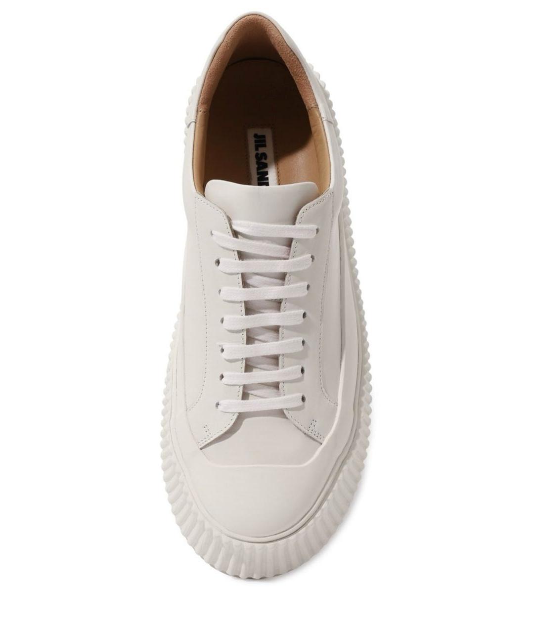 JIL SANDER Белые кожаные кеды, фото 3