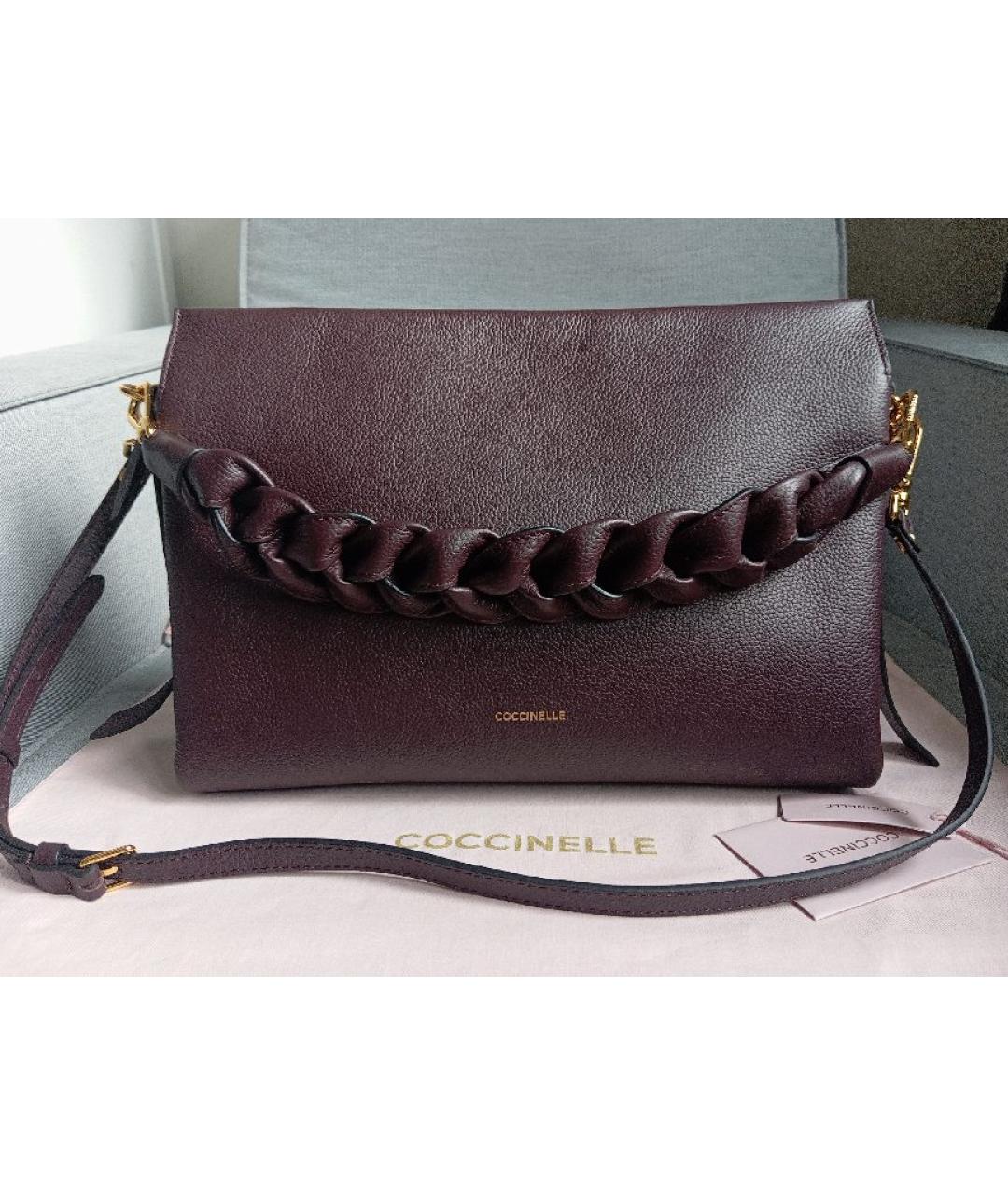 COCCINELLE Фиолетовая кожаная сумка через плечо, фото 10