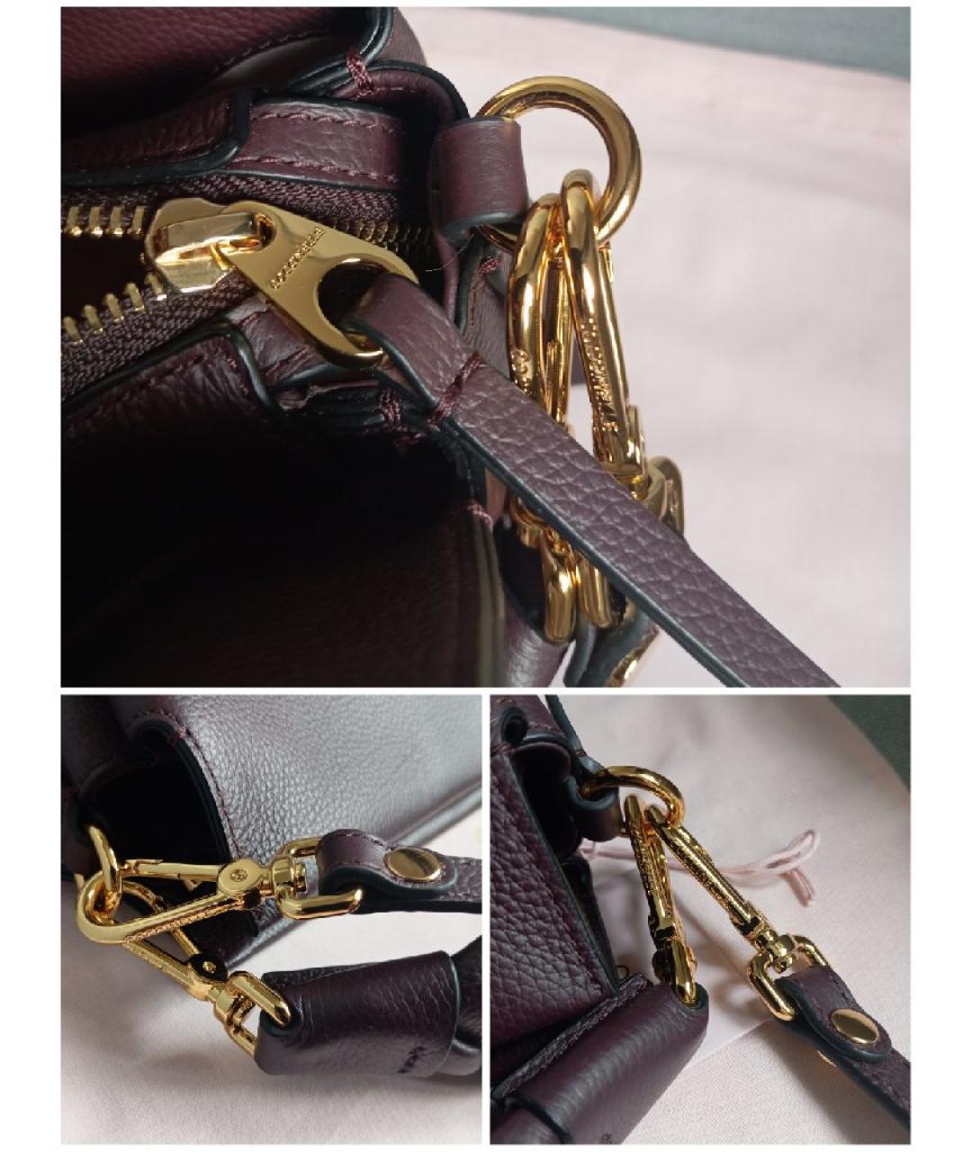 COCCINELLE Фиолетовая кожаная сумка через плечо, фото 9