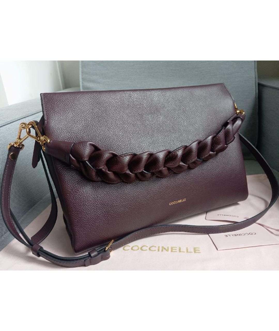 COCCINELLE Фиолетовая кожаная сумка через плечо, фото 2