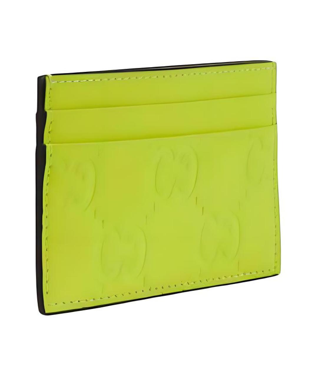 GUCCI Желтый кожаный кардхолдер, фото 2