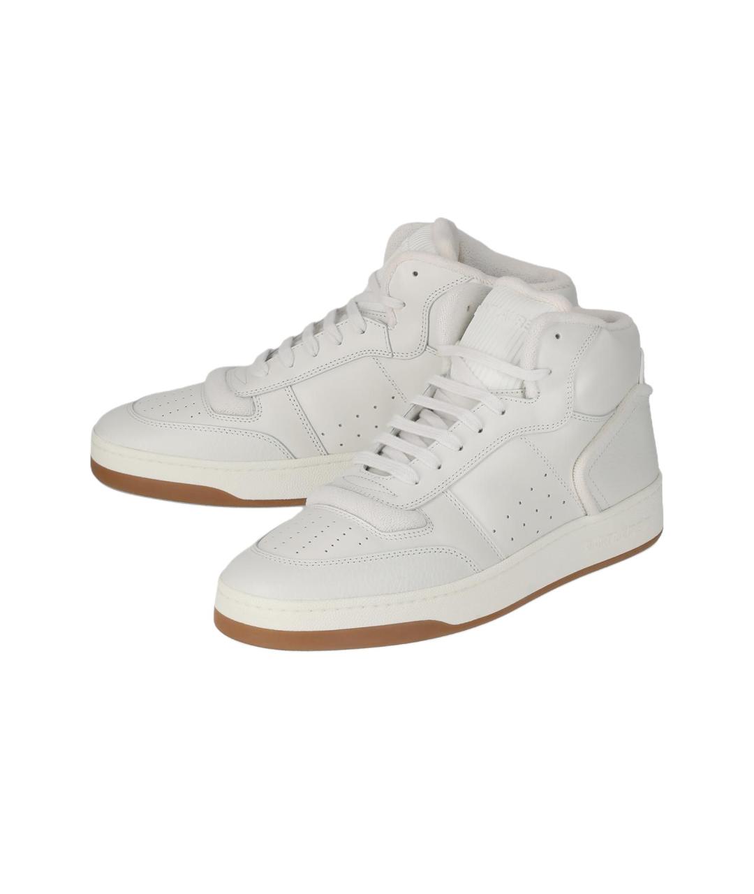 SAINT LAURENT Белые низкие кроссовки / кеды, фото 2