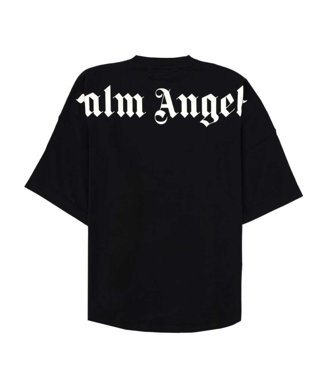 PALM ANGELS Черная хлопковая футболка, фото 2