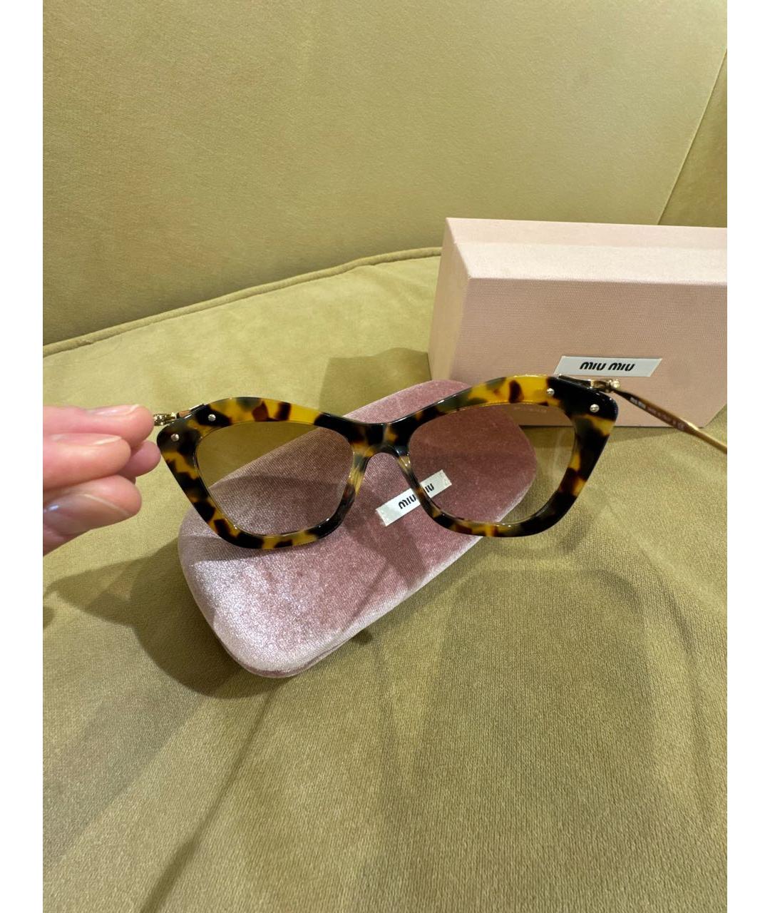 MIU MIU Пластиковые солнцезащитные очки, фото 7