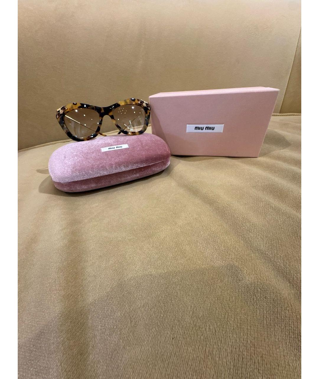 MIU MIU Пластиковые солнцезащитные очки, фото 4