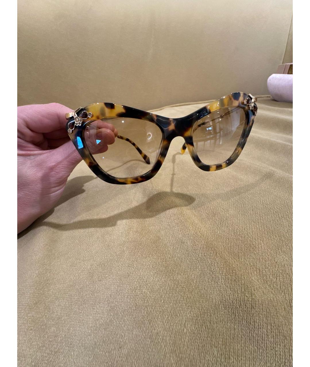 MIU MIU Пластиковые солнцезащитные очки, фото 3