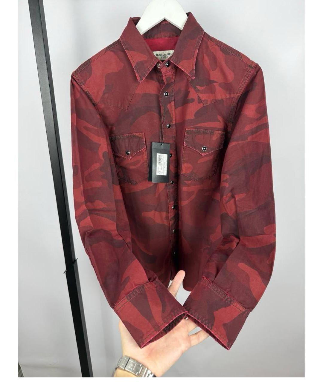 SAINT LAURENT Бордовая блузы, фото 3