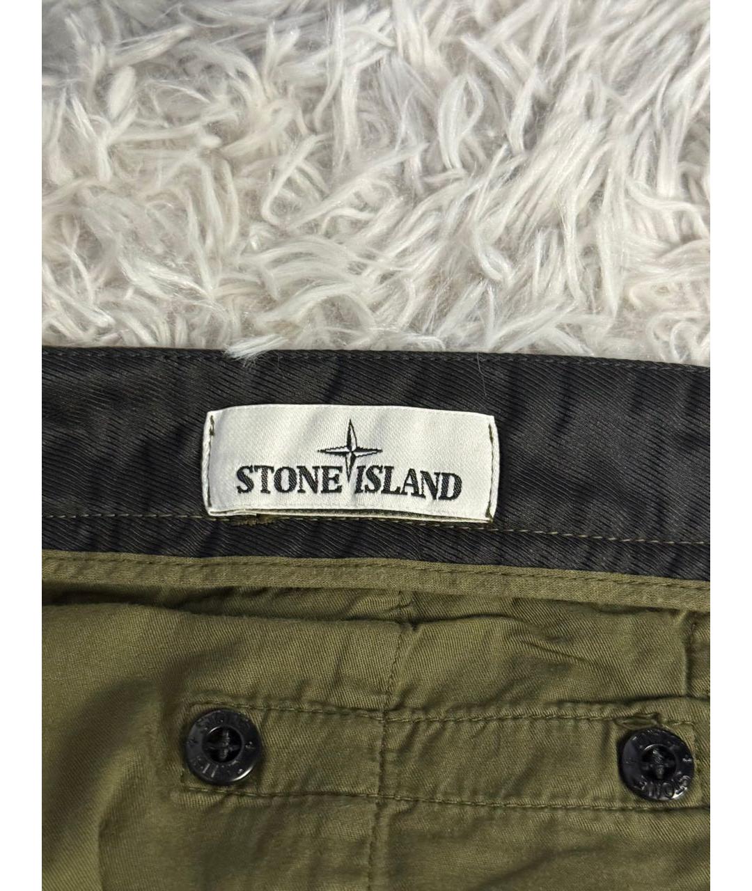 STONE ISLAND Хаки повседневные брюки, фото 5