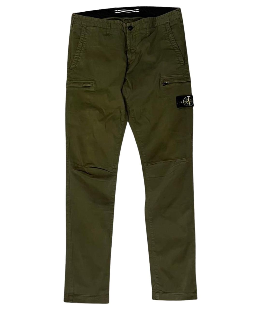 STONE ISLAND Хаки повседневные брюки, фото 1