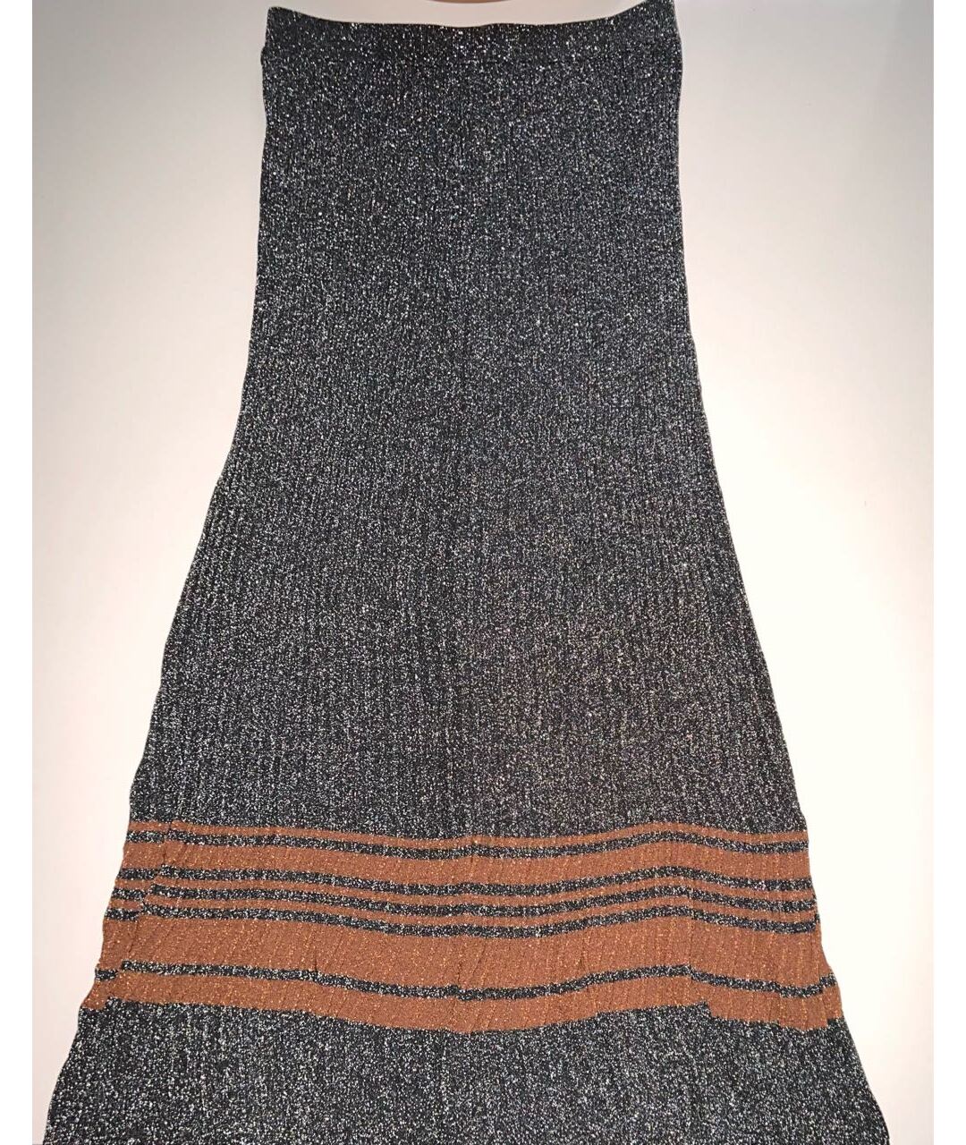 SANDRO Серебряная полиэстеровая юбка макси, фото 6