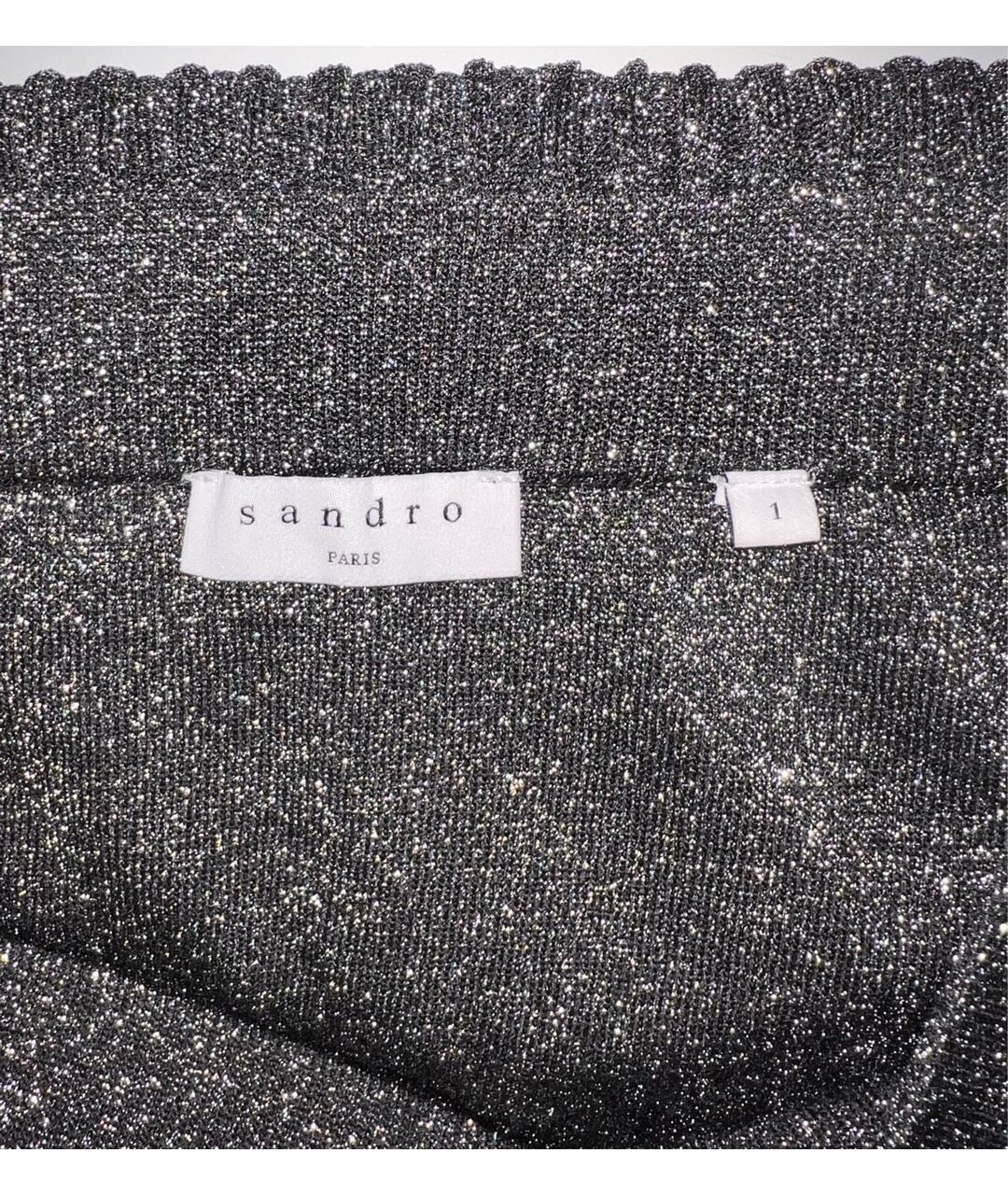 SANDRO Серебряная полиэстеровая юбка макси, фото 5