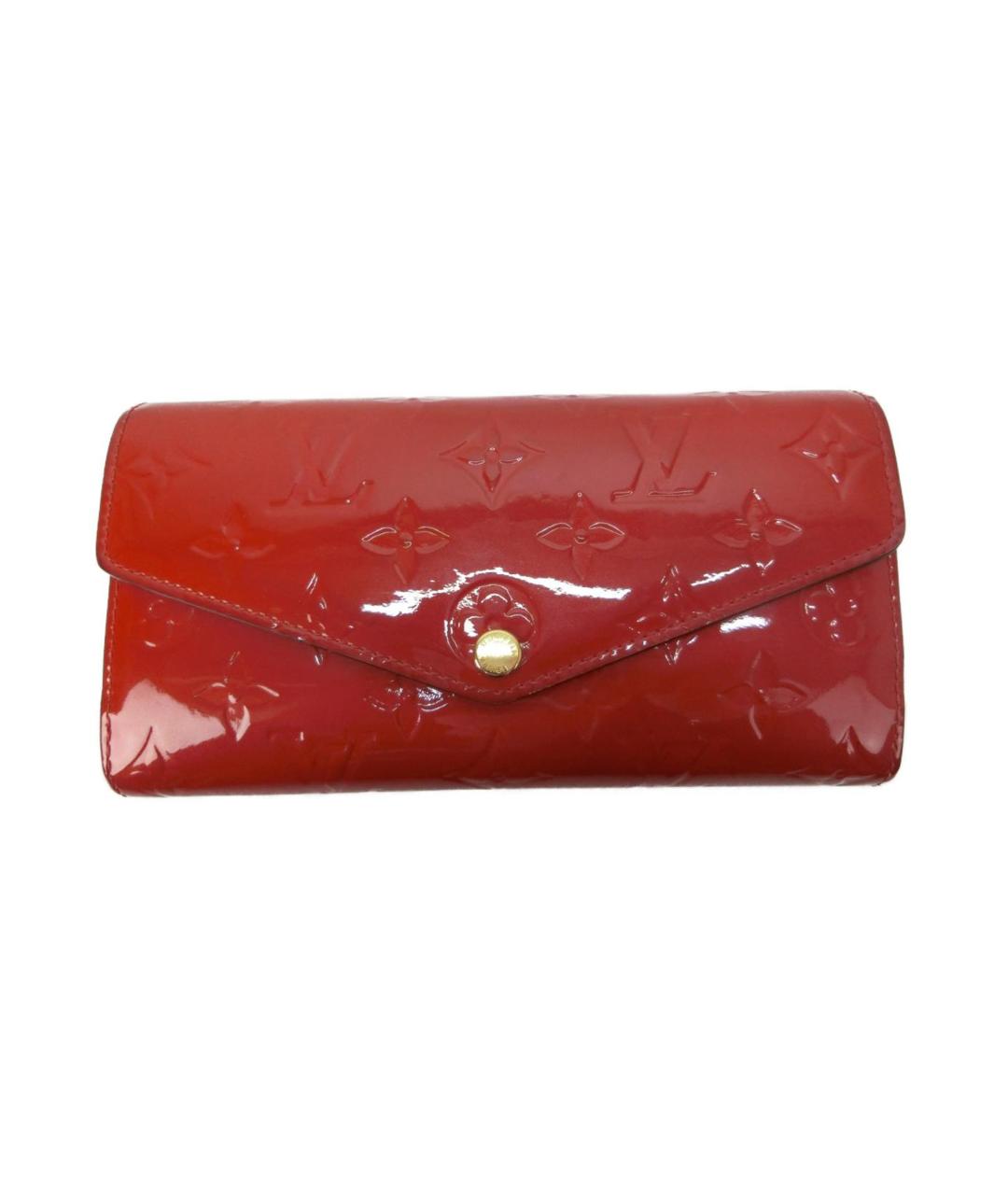 LOUIS VUITTON Красный кожаный кошелек, фото 1