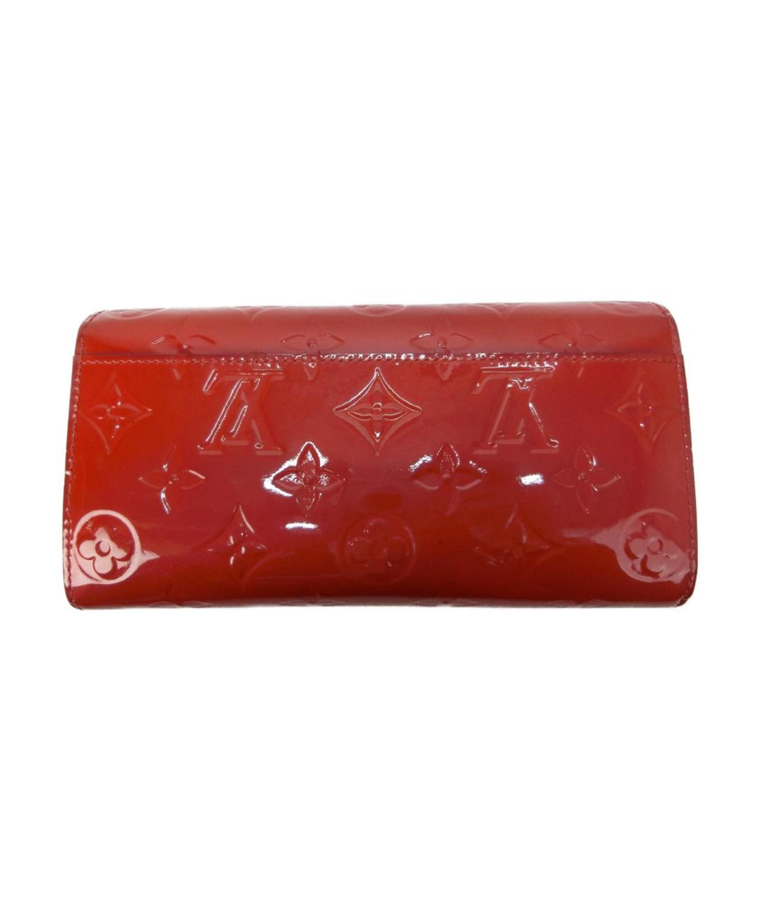 LOUIS VUITTON Красный кожаный кошелек, фото 2