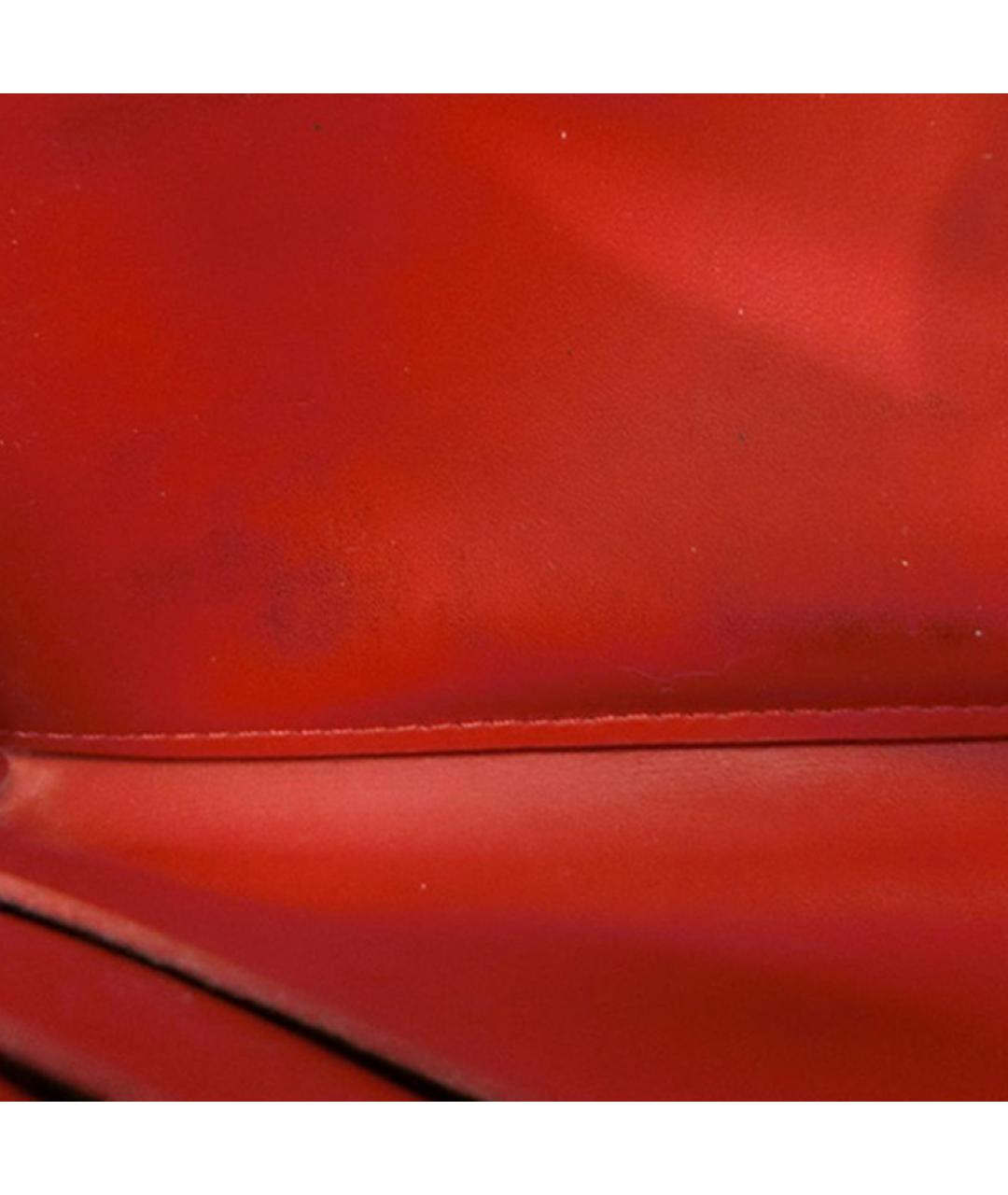 LOUIS VUITTON Красный кожаный кошелек, фото 4