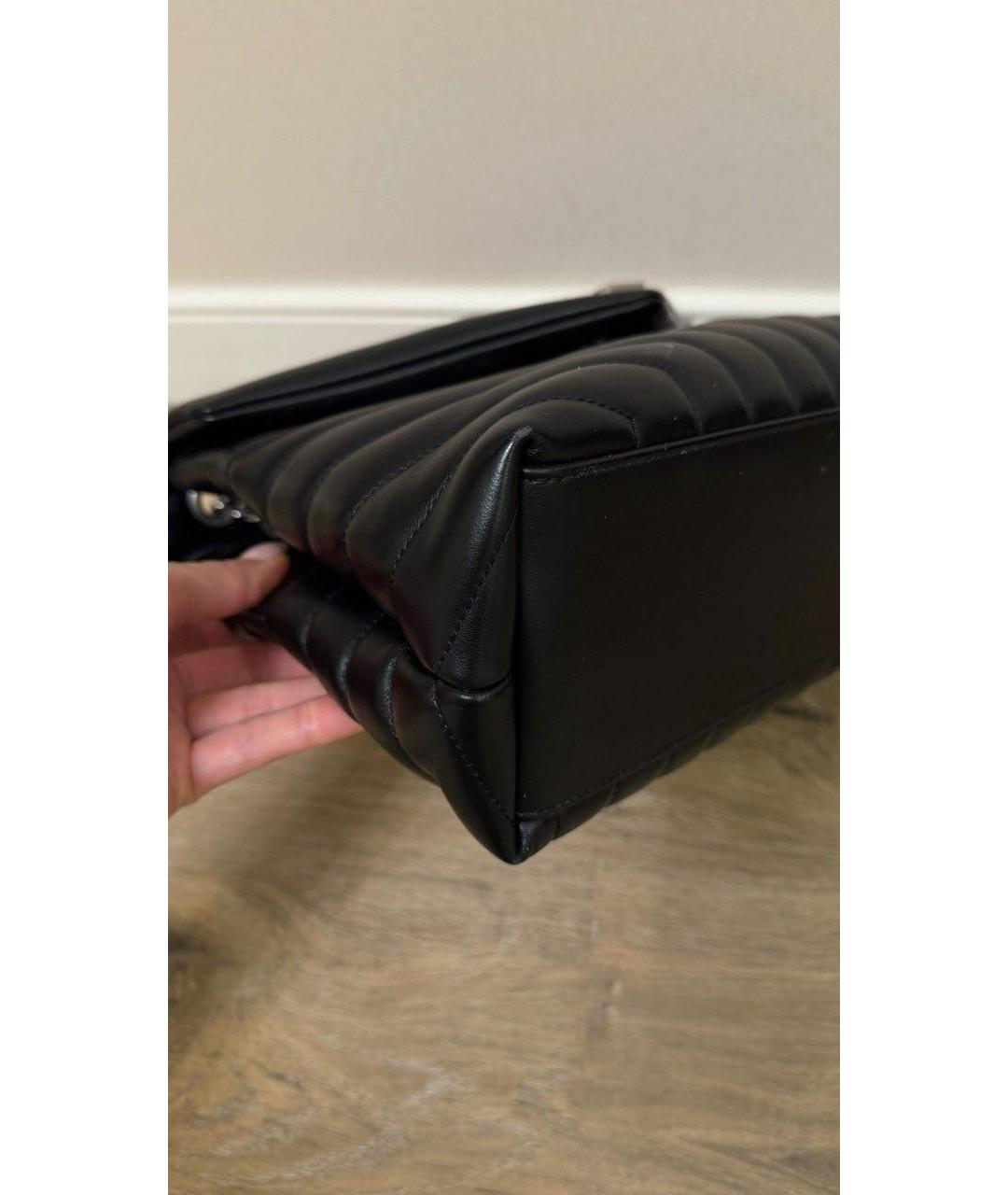 SAINT LAURENT Черная кожаная сумка через плечо, фото 5