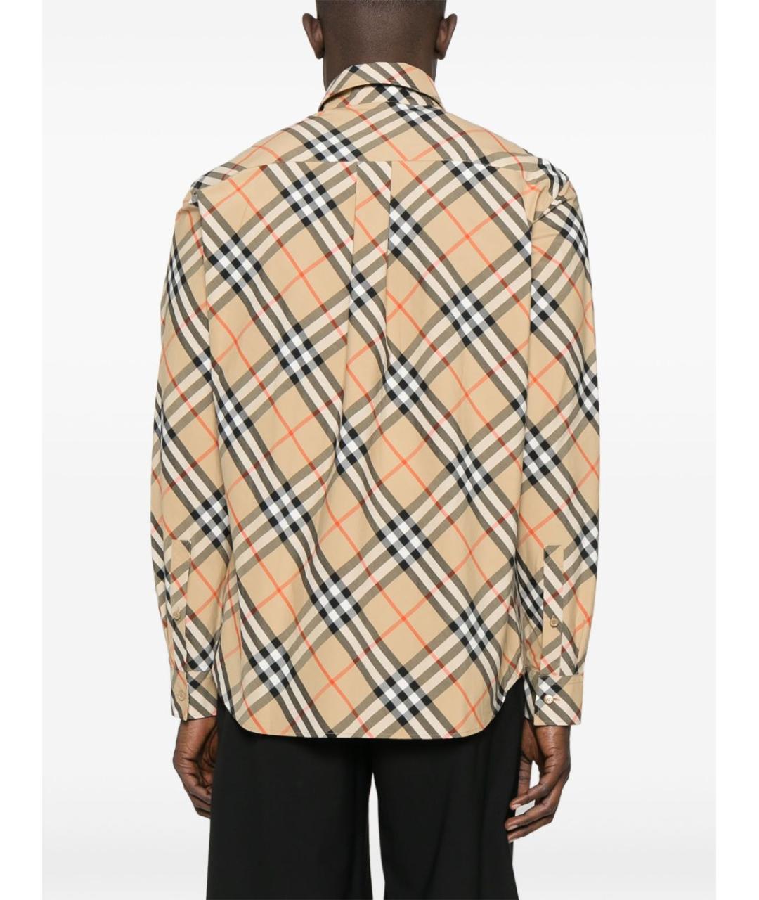 BURBERRY Бежевая хлопковая кэжуал рубашка, фото 3