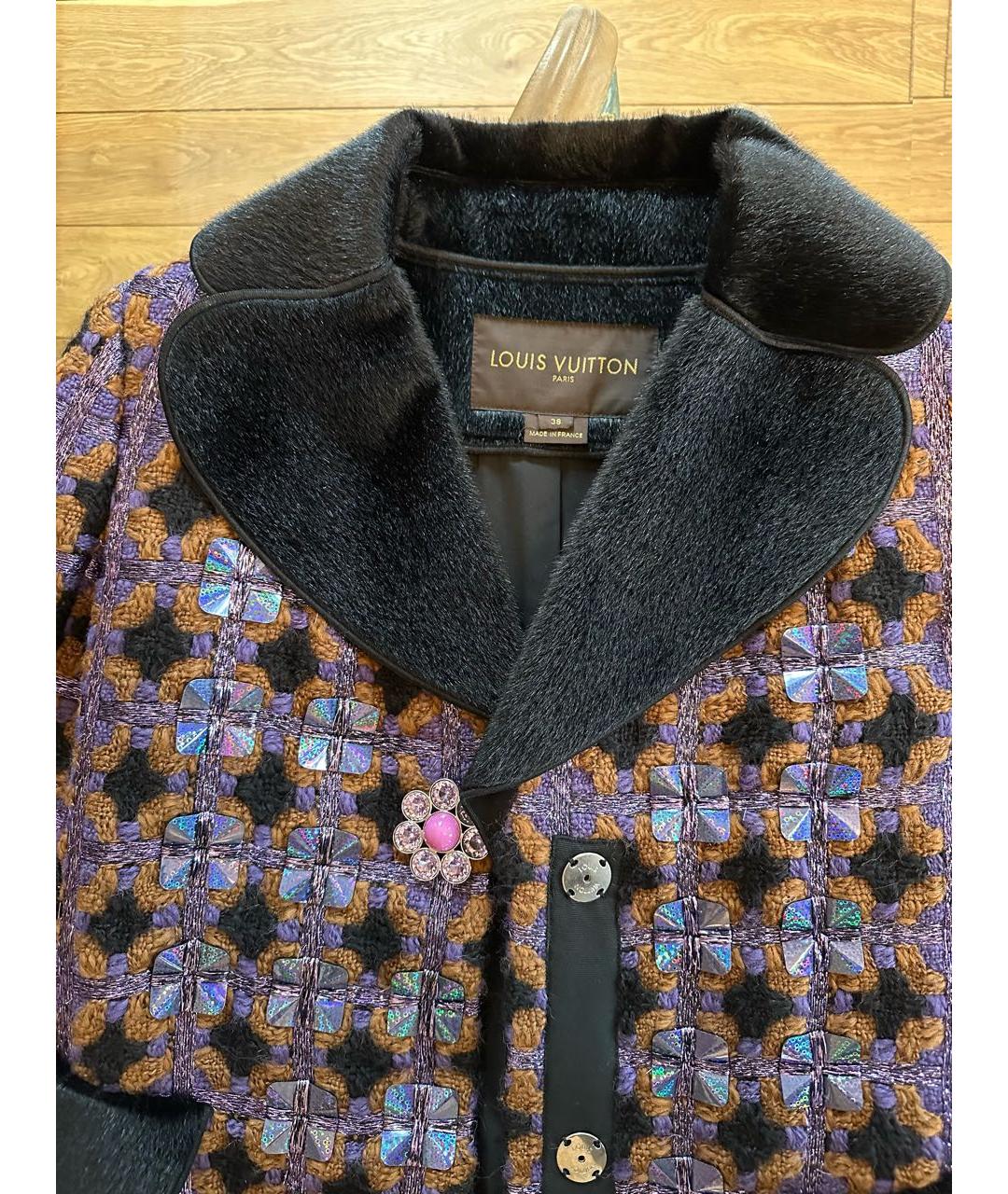 LOUIS VUITTON Фиолетовое пальто, фото 6