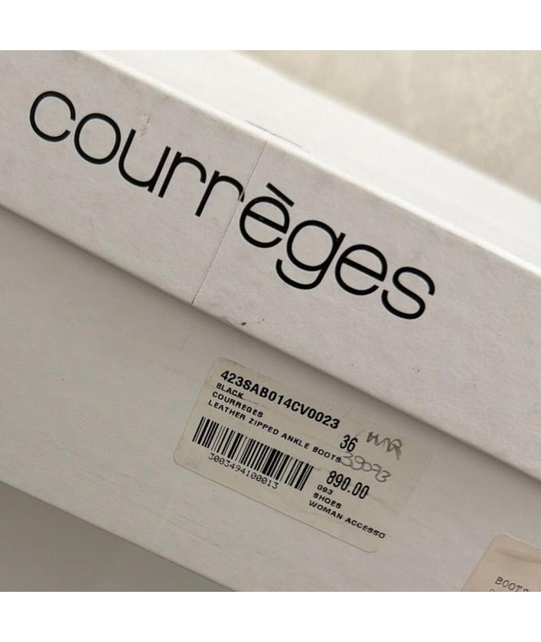 COURREGES Черные кожаные ботинки, фото 6