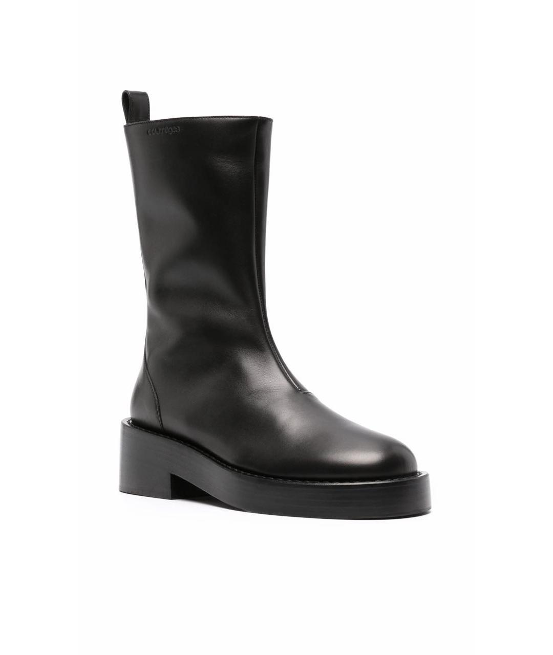 COURREGES Черные кожаные ботинки, фото 3