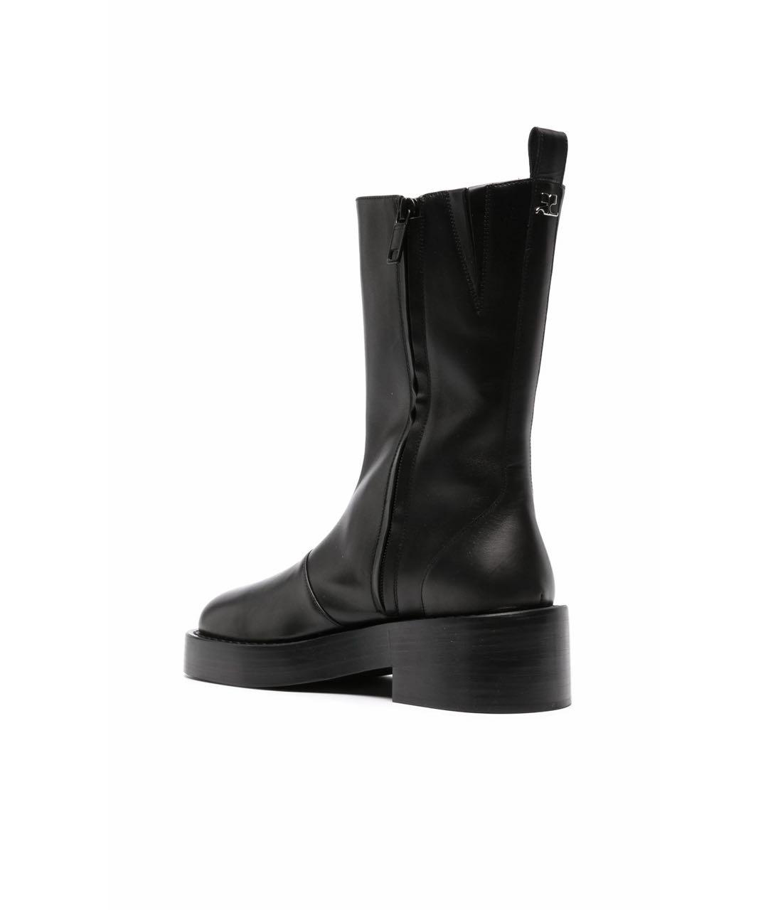 COURREGES Черные кожаные ботинки, фото 5