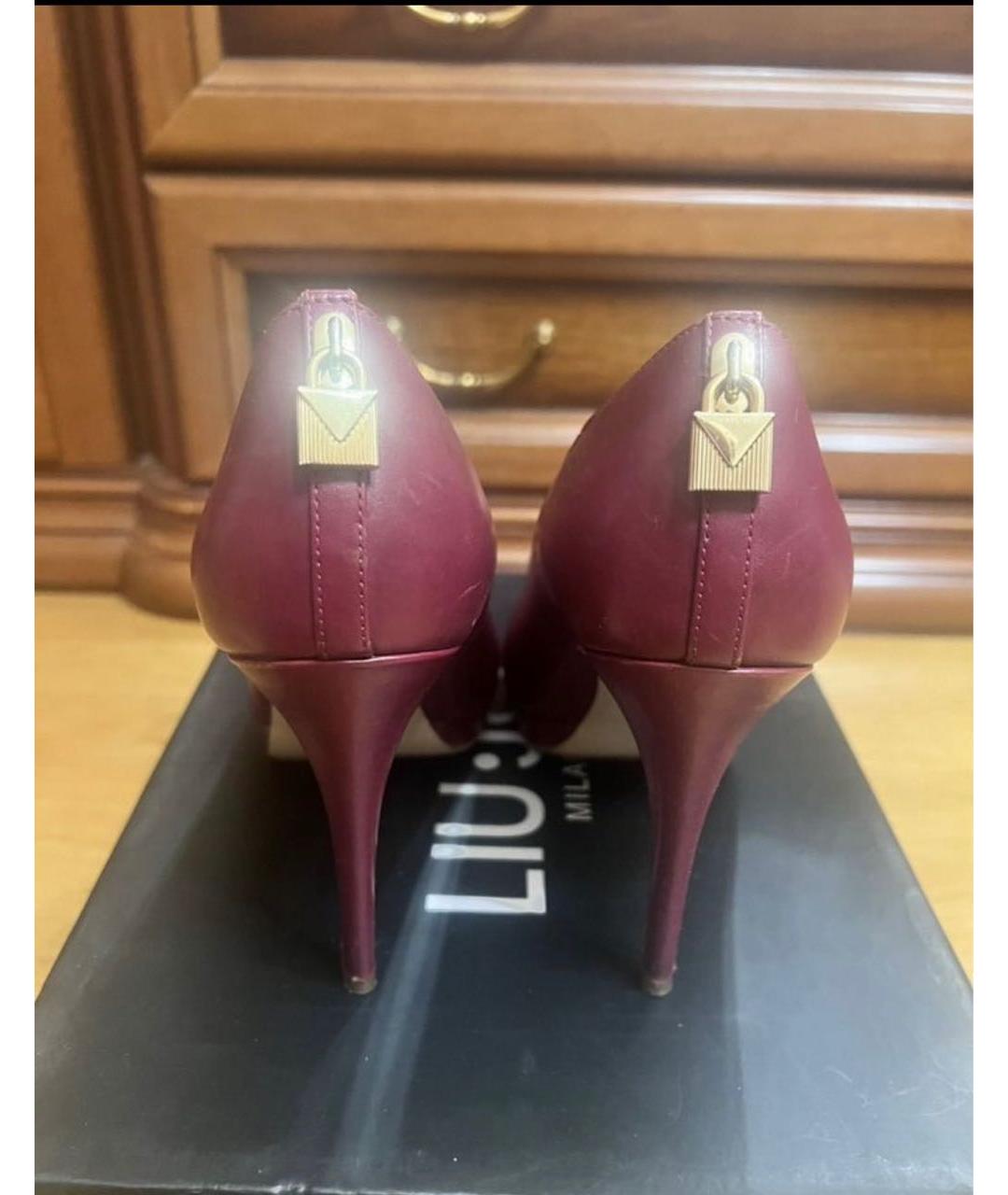 MICHAEL KORS Бордовые кожаные туфли, фото 4