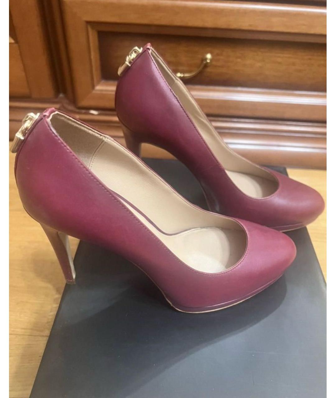 MICHAEL KORS Бордовые кожаные туфли, фото 5