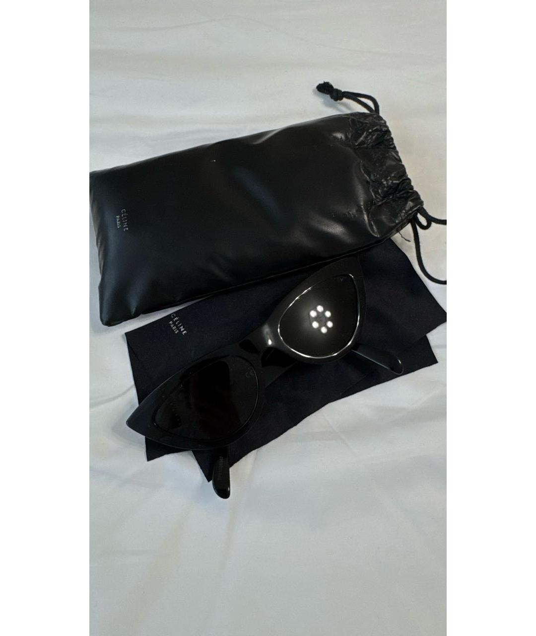 CELINE Черные пластиковые солнцезащитные очки, фото 4