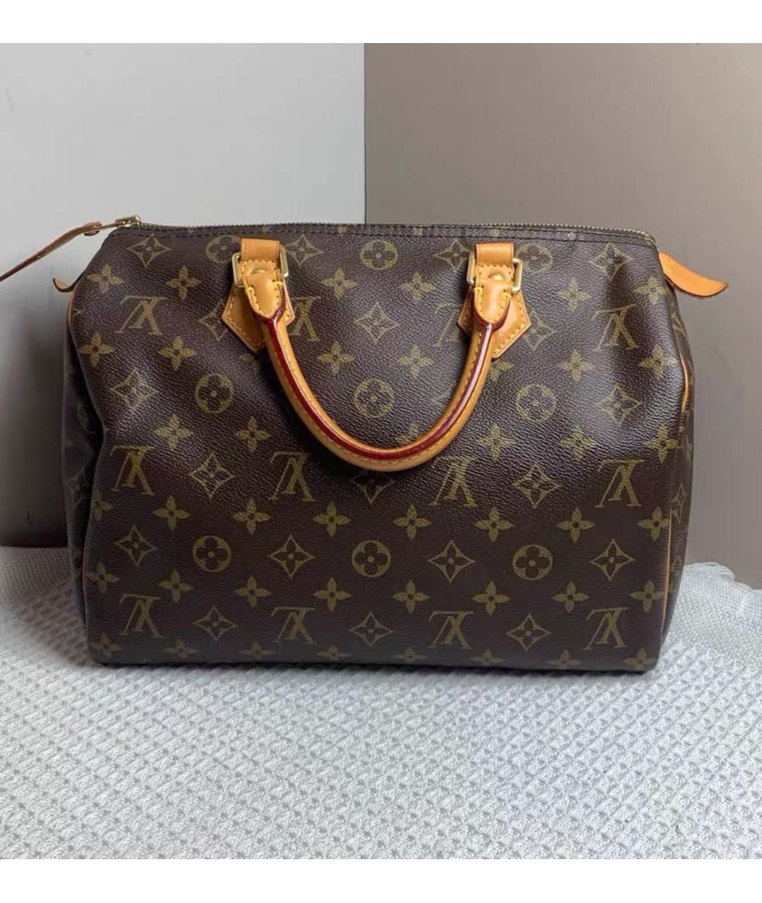 LOUIS VUITTON Коричневая сумка с короткими ручками, фото 4