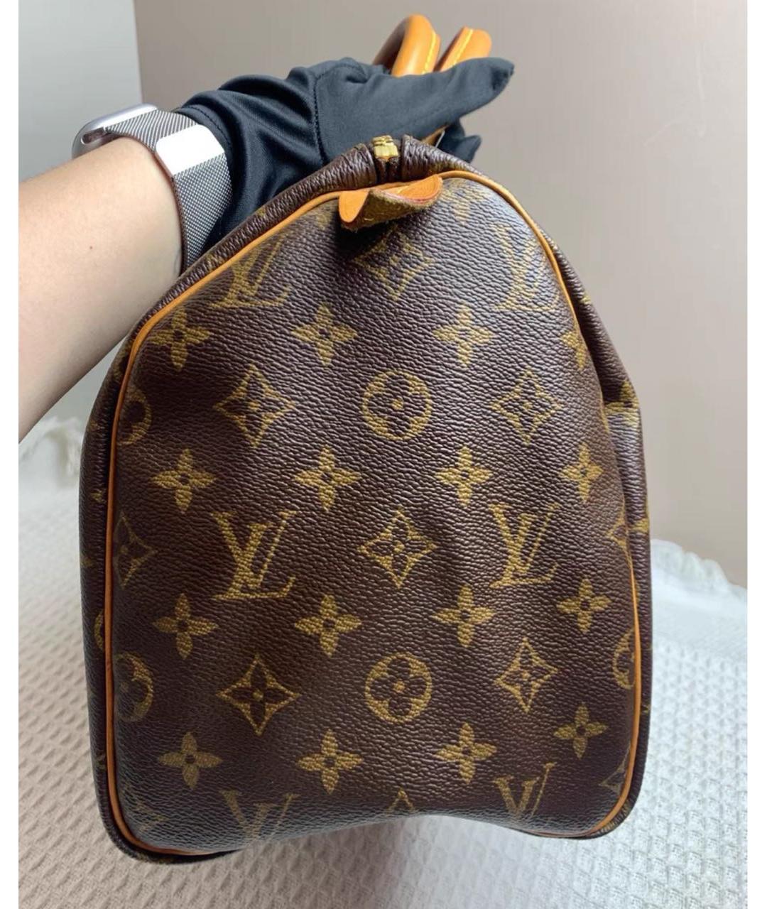 LOUIS VUITTON Коричневая сумка с короткими ручками, фото 5