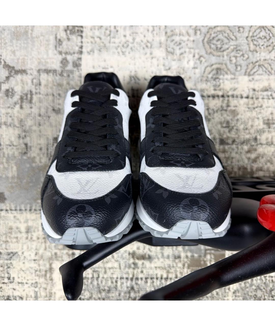 LOUIS VUITTON Черные кожаные низкие кроссовки / кеды, фото 5