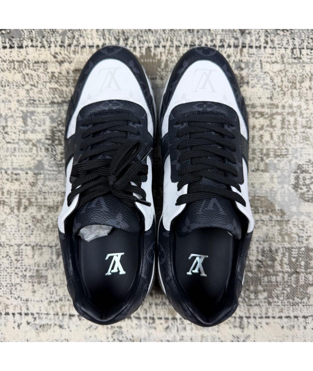 LOUIS VUITTON Черные кожаные низкие кроссовки / кеды, фото 7