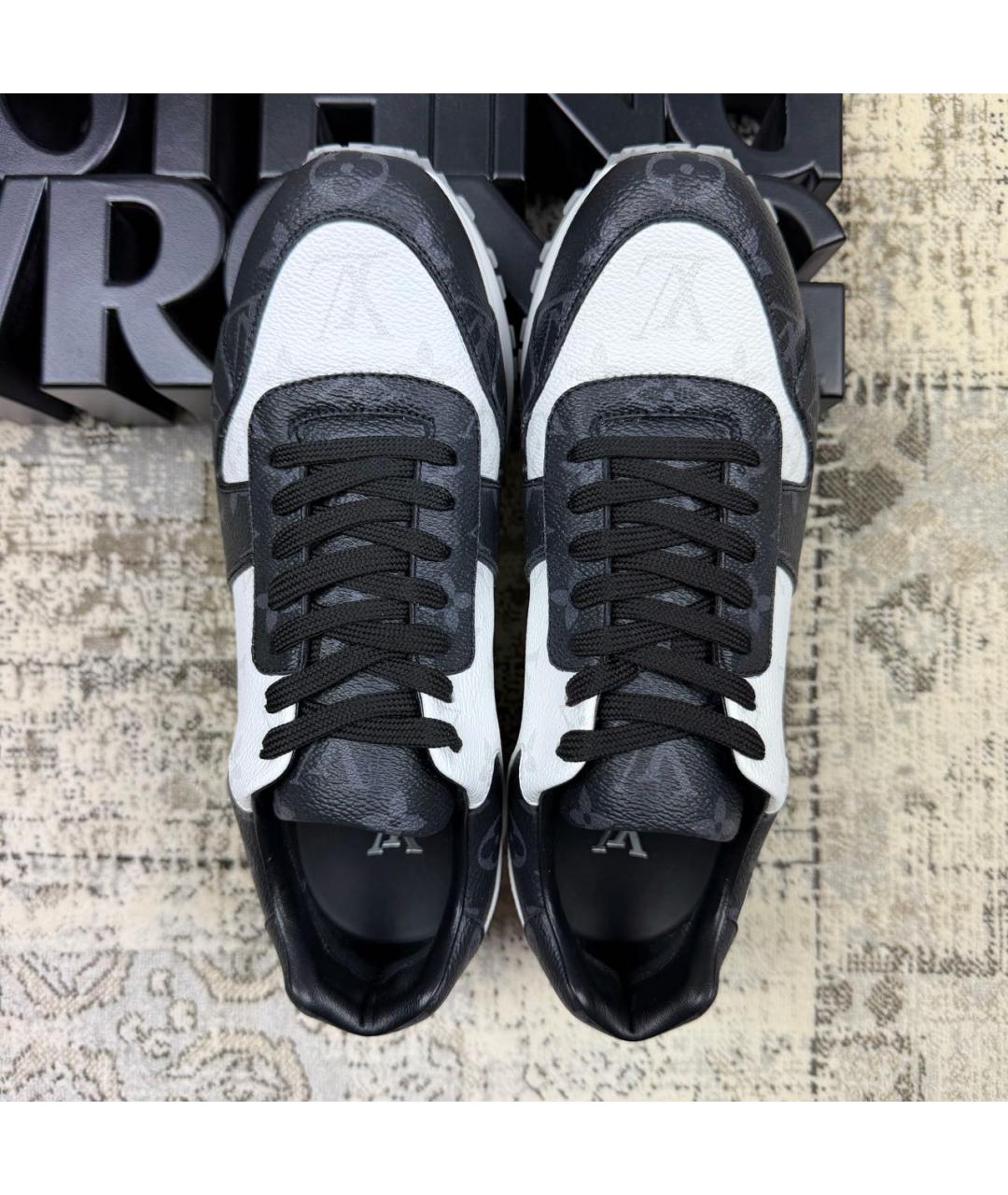 LOUIS VUITTON Черные кожаные низкие кроссовки / кеды, фото 6