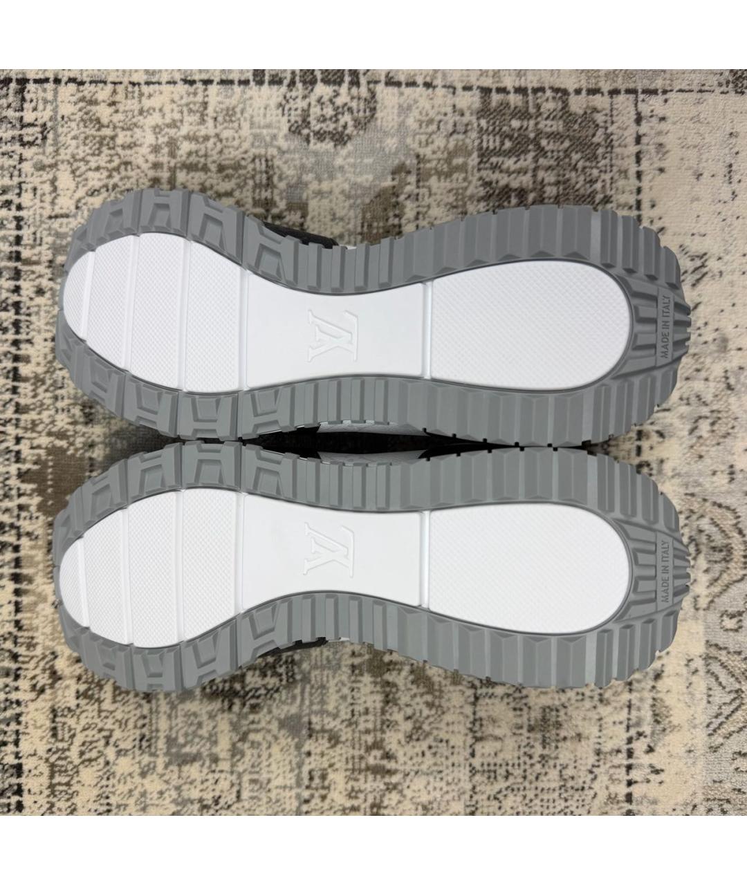 LOUIS VUITTON Черные кожаные низкие кроссовки / кеды, фото 3