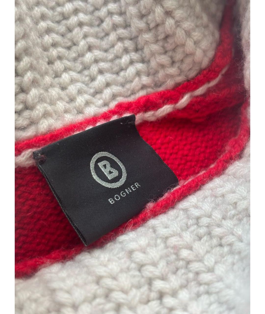 BOGNER Красный кашемировый джемпер / свитер, фото 4