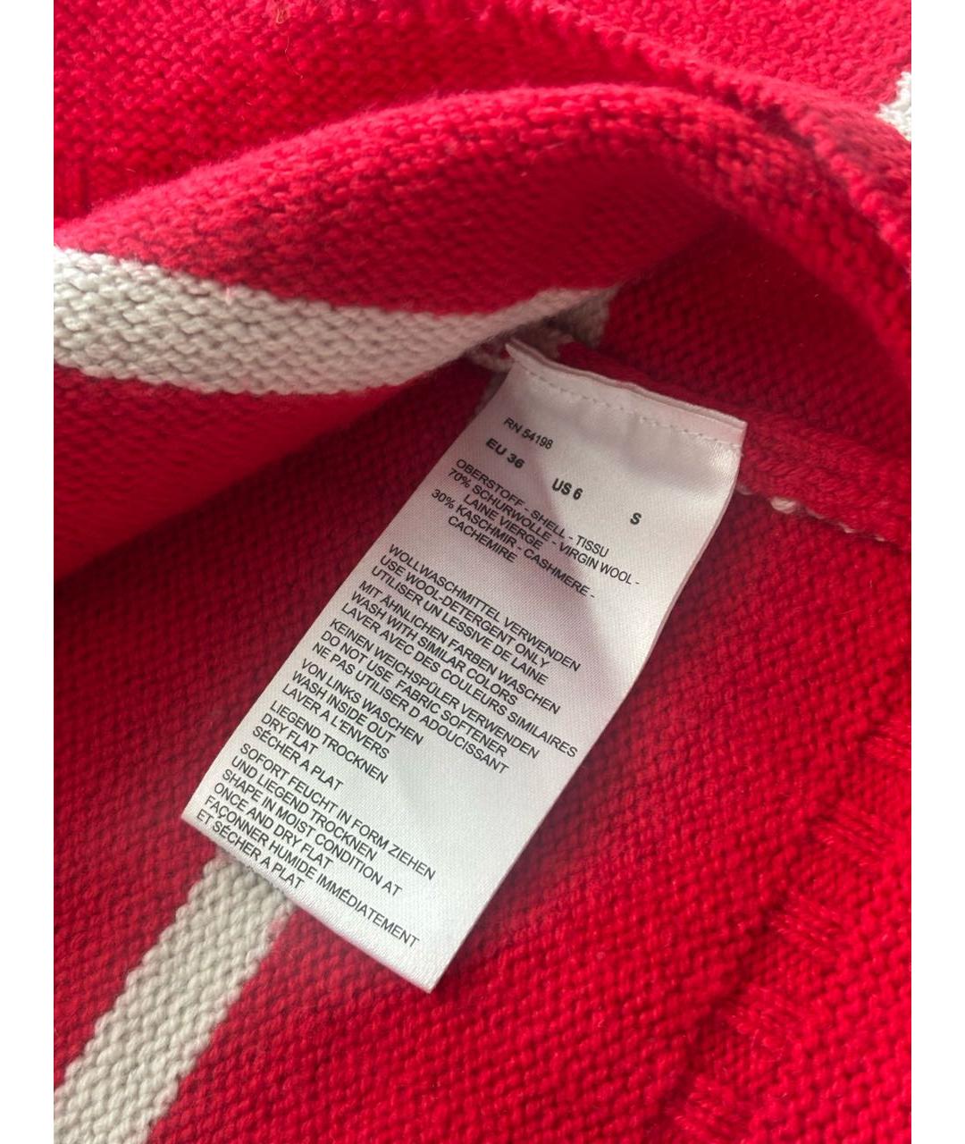 BOGNER Красный кашемировый джемпер / свитер, фото 5