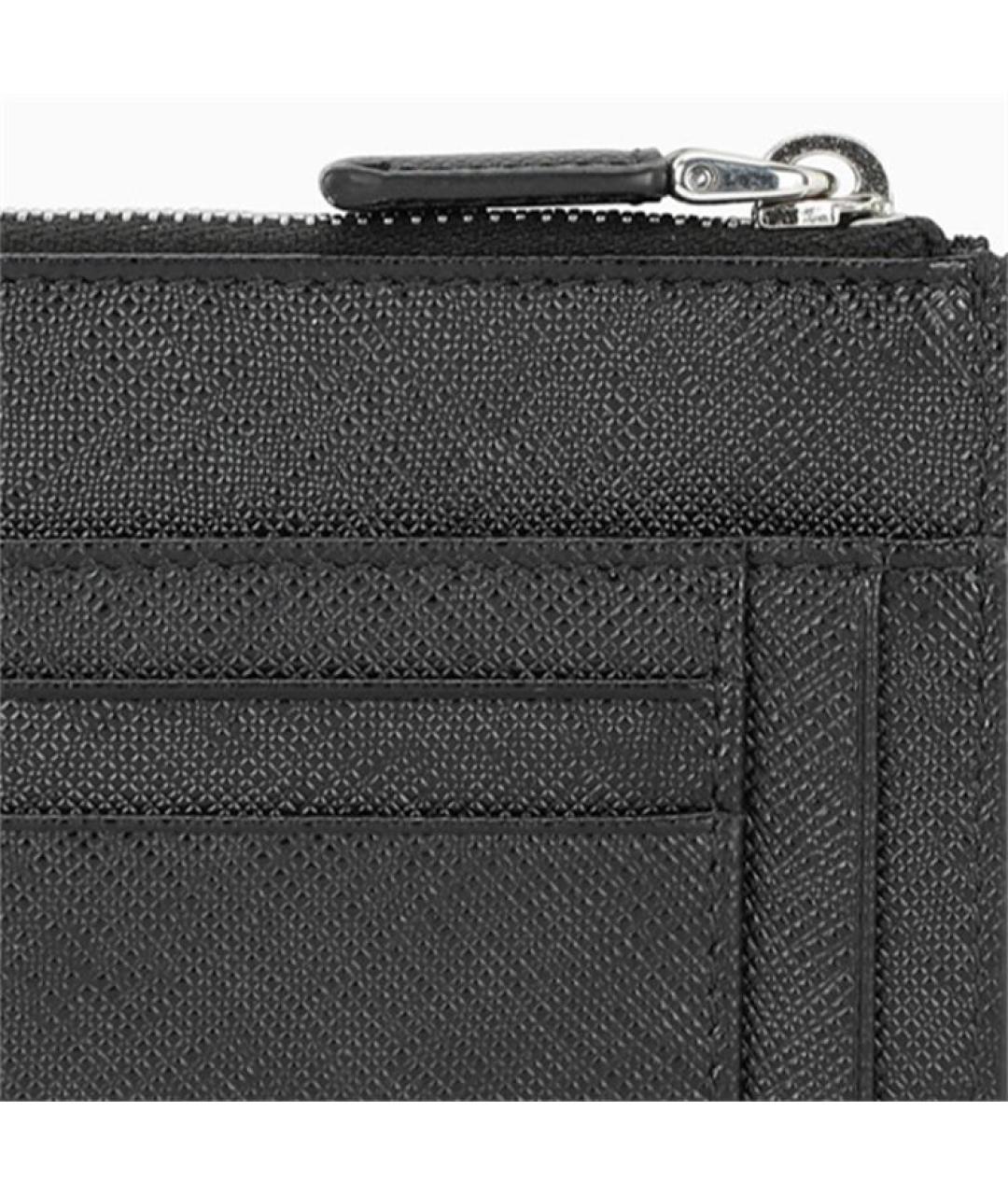 PRADA Черный кожаный кошелек, фото 3