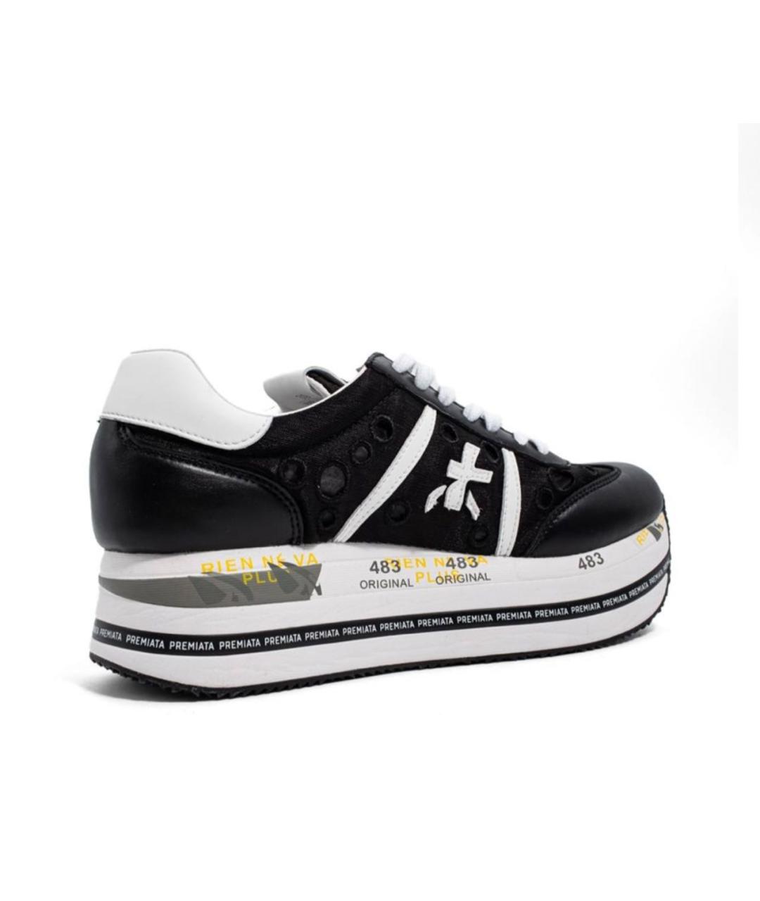 PREMIATA Черные кожаные кроссовки, фото 4