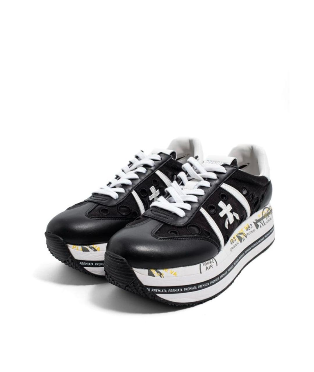 PREMIATA Черные кожаные кроссовки, фото 3