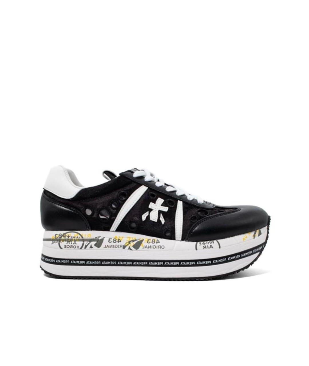 PREMIATA Черные кожаные кроссовки, фото 1