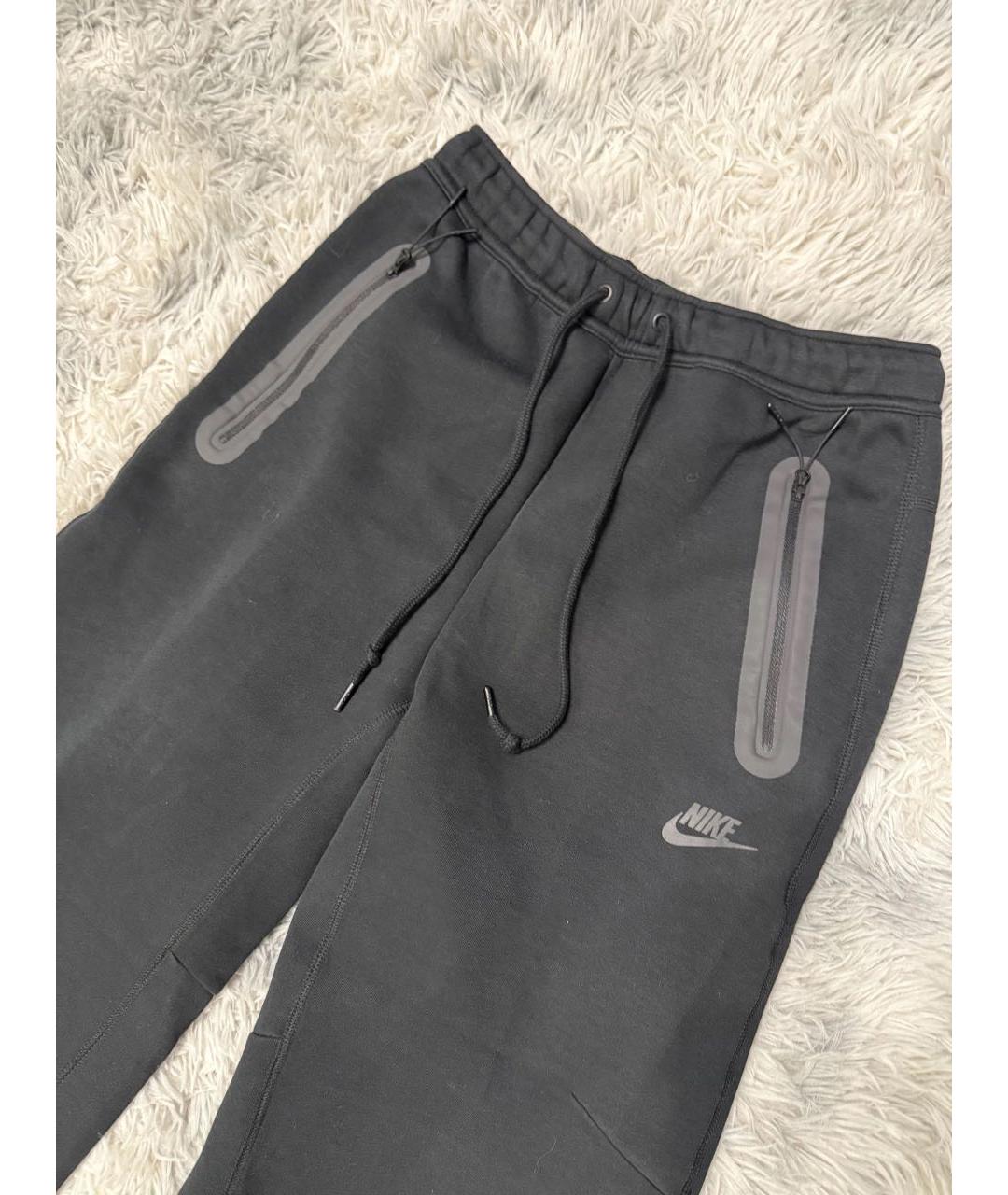 NIKE Черные хлопковые повседневные брюки, фото 4