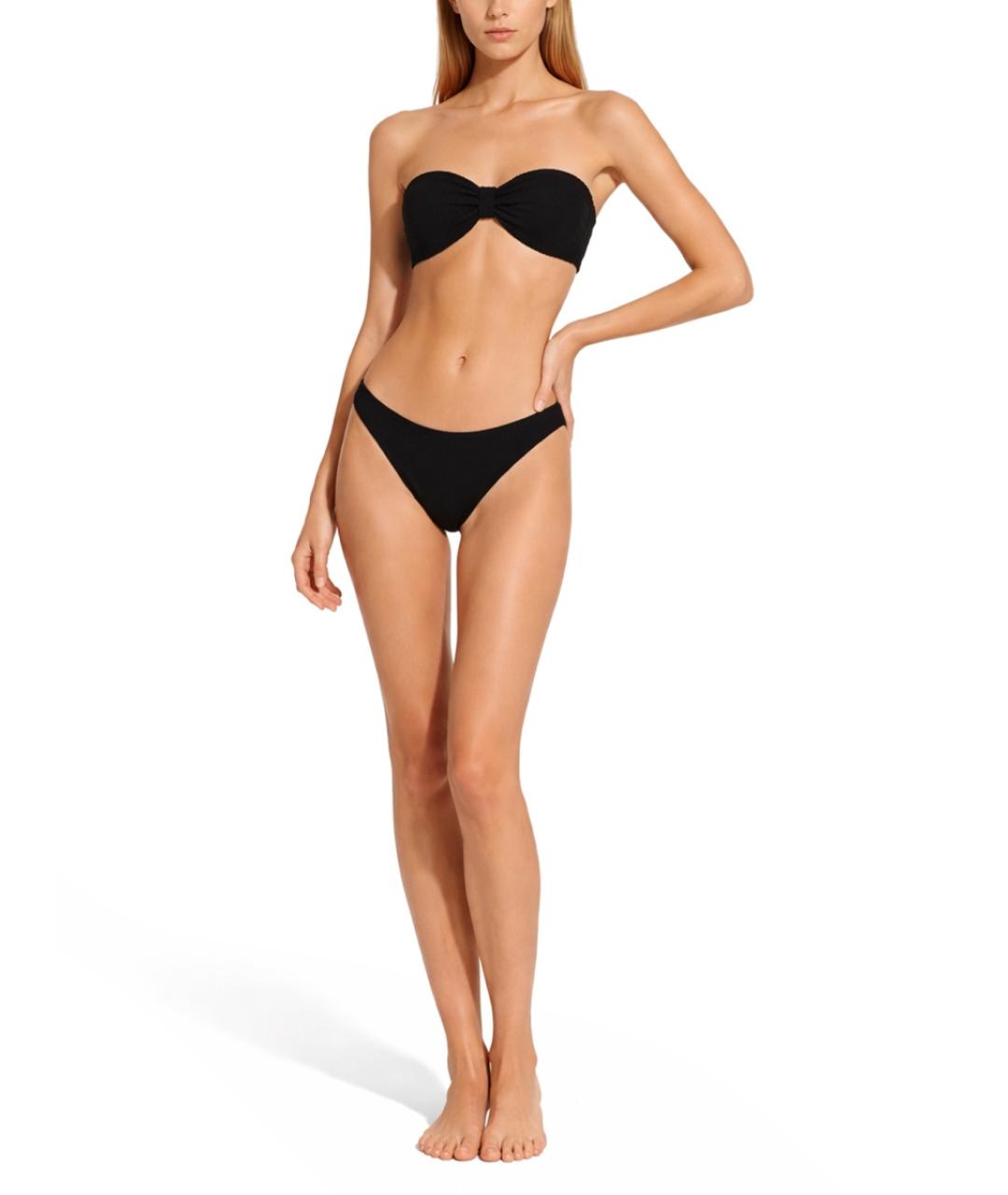 HUNZA G Черный полиамидовый купальник, фото 3