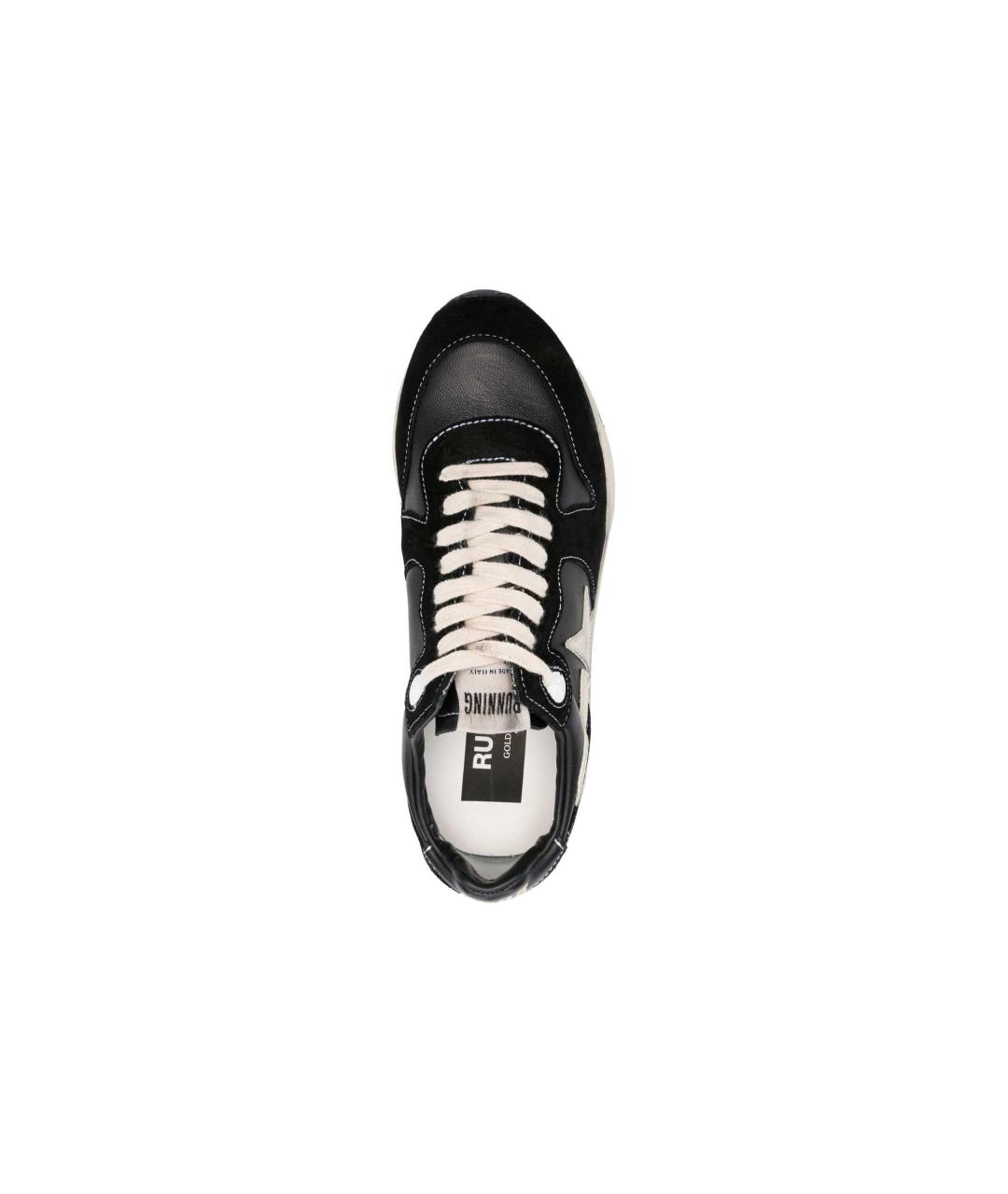 GOLDEN GOOSE DELUXE BRAND Черные кожаные кроссовки, фото 4