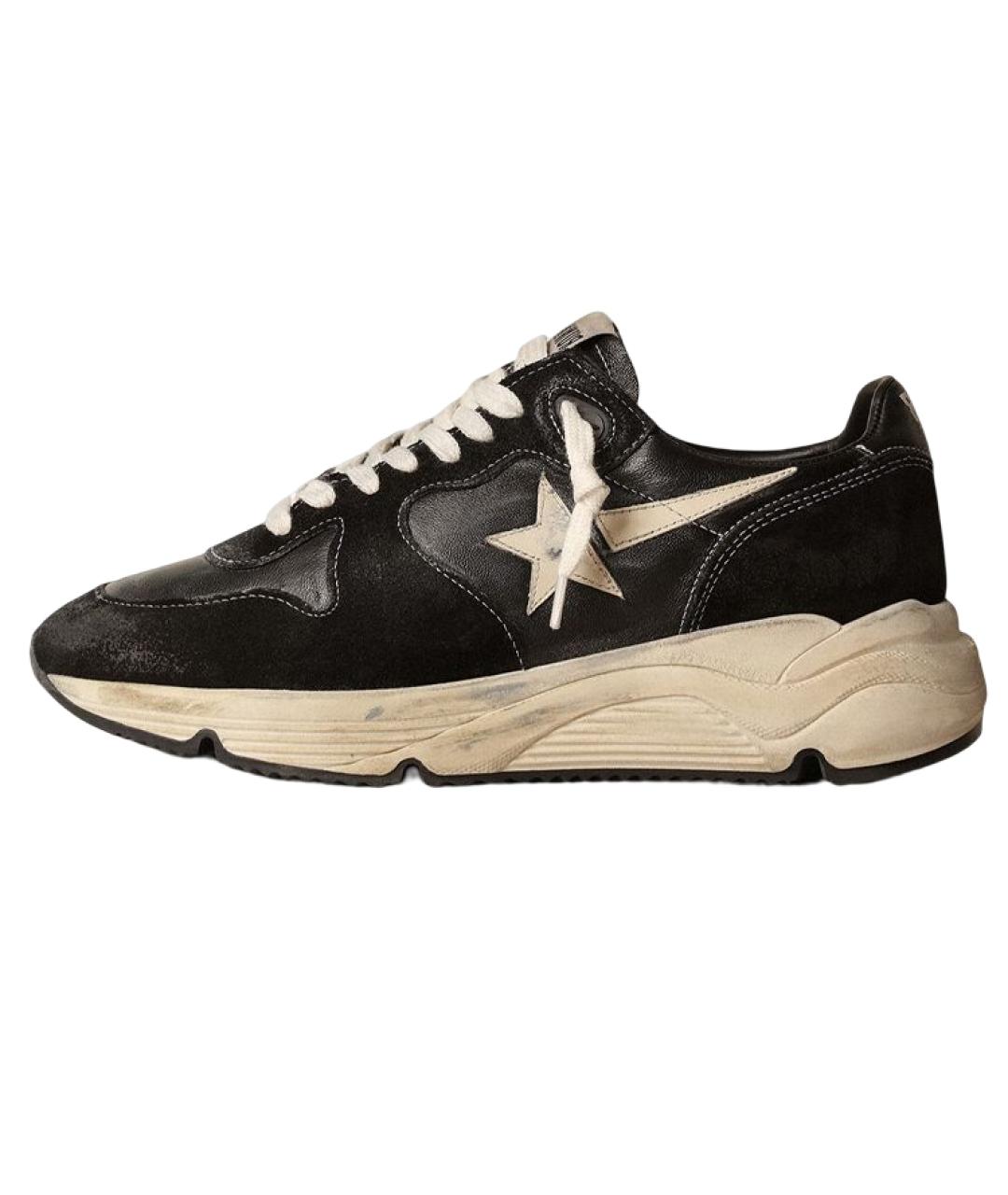 GOLDEN GOOSE DELUXE BRAND Черные кожаные кроссовки, фото 2