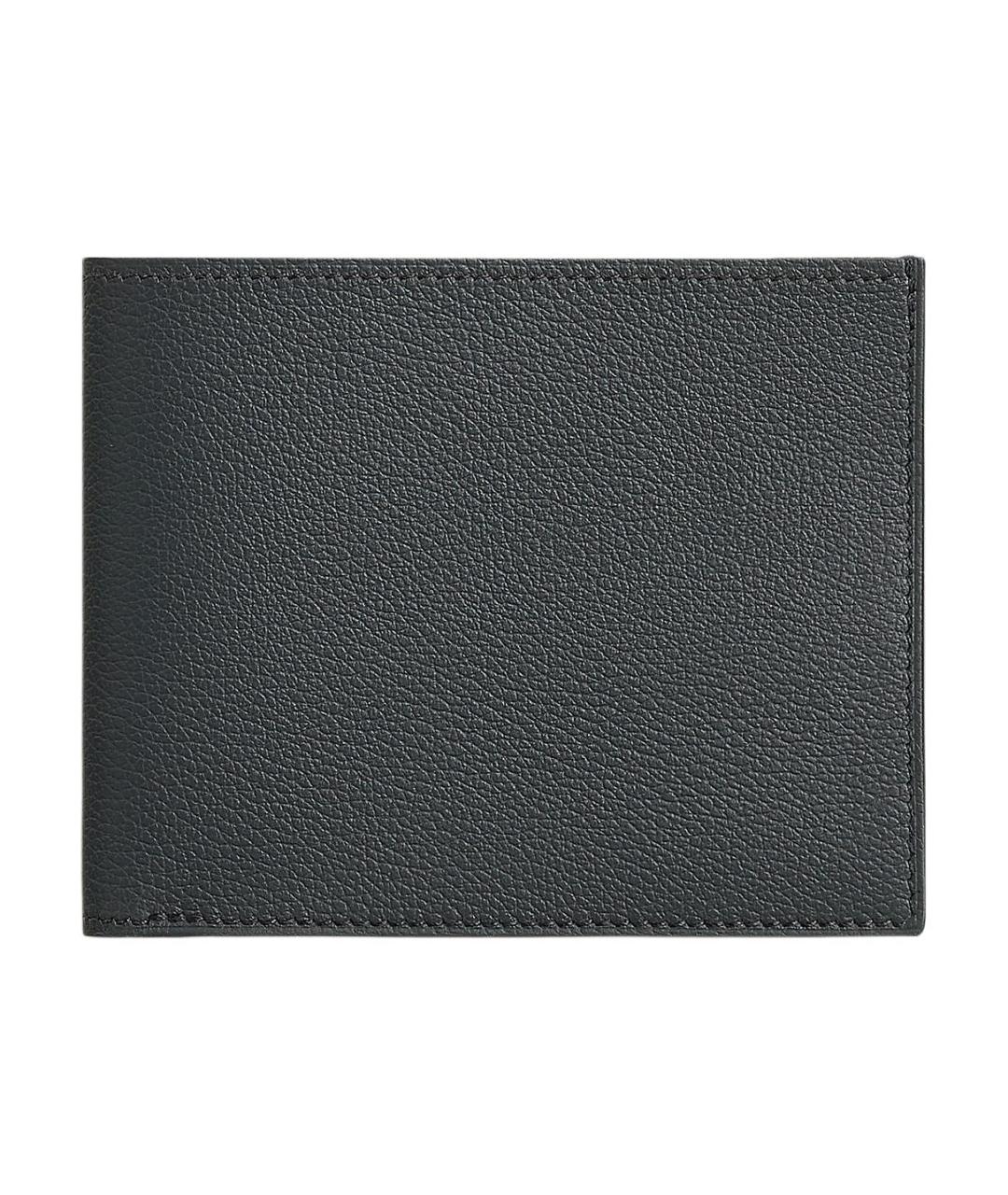 HERMES Серый кожаный кардхолдер, фото 1