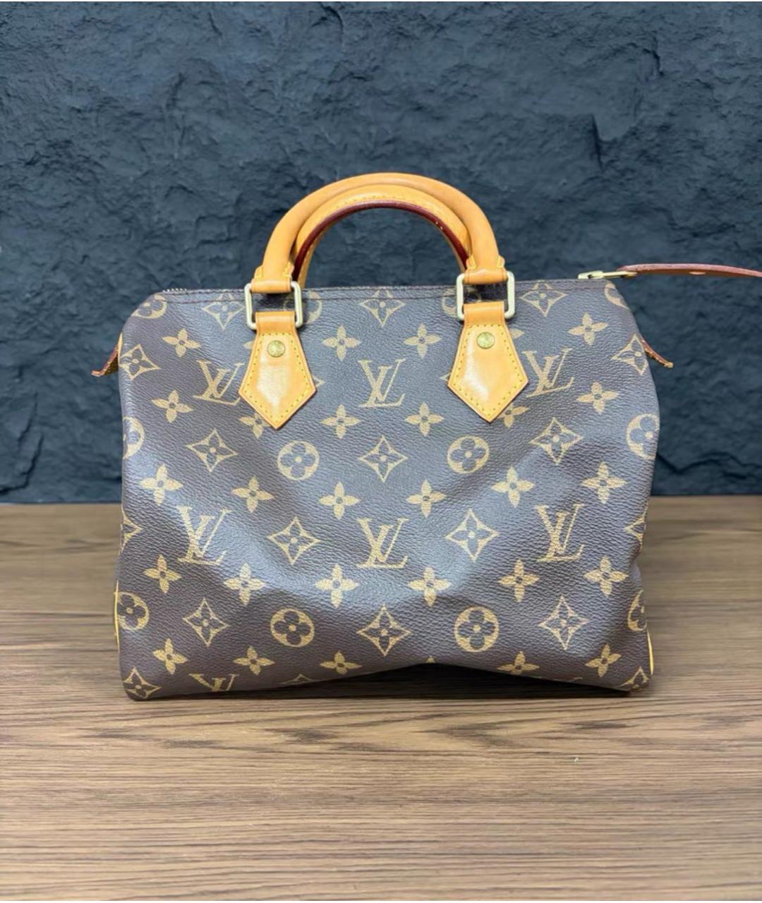LOUIS VUITTON Коричневая сумка с короткими ручками, фото 2