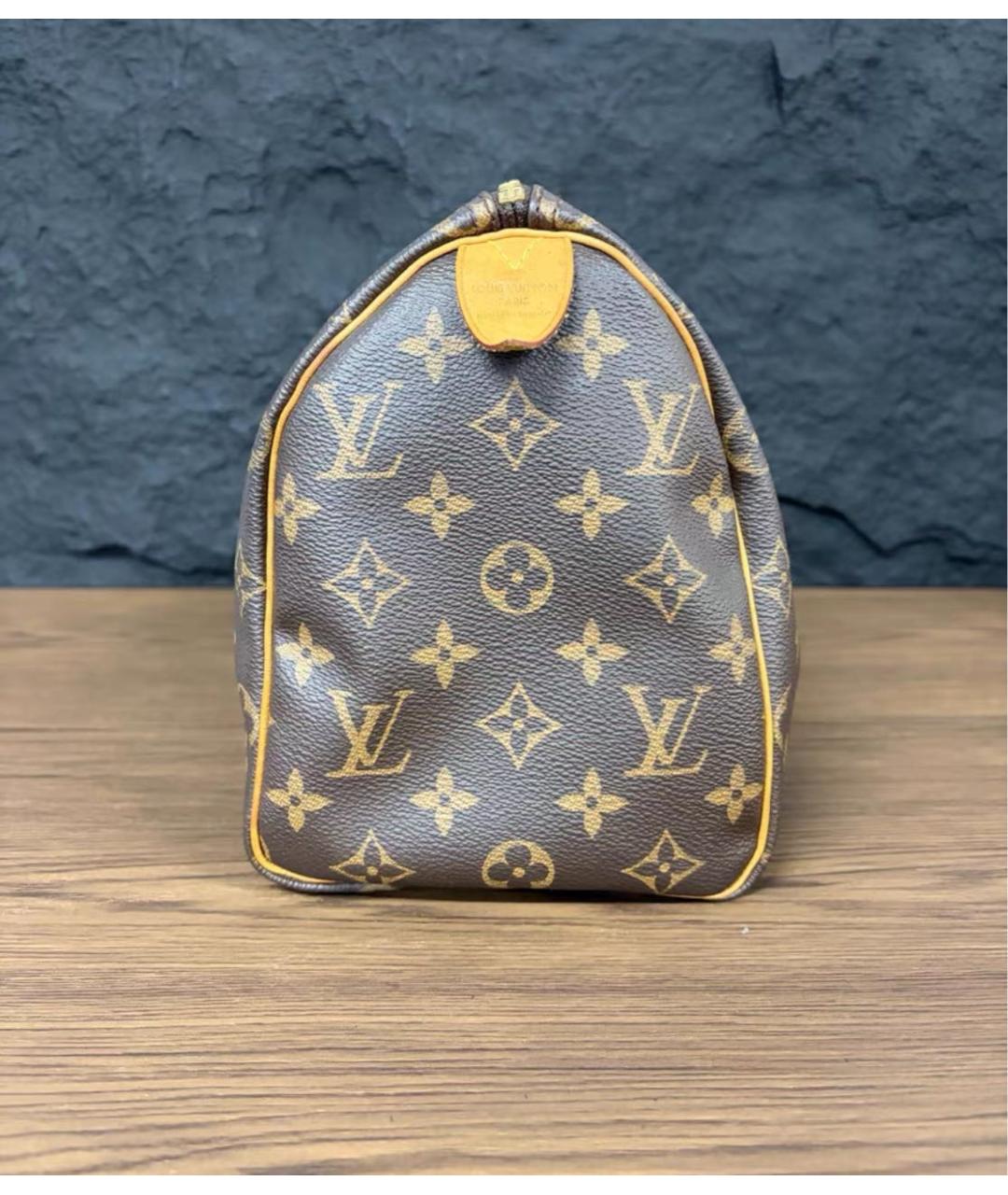 LOUIS VUITTON Коричневая сумка с короткими ручками, фото 3