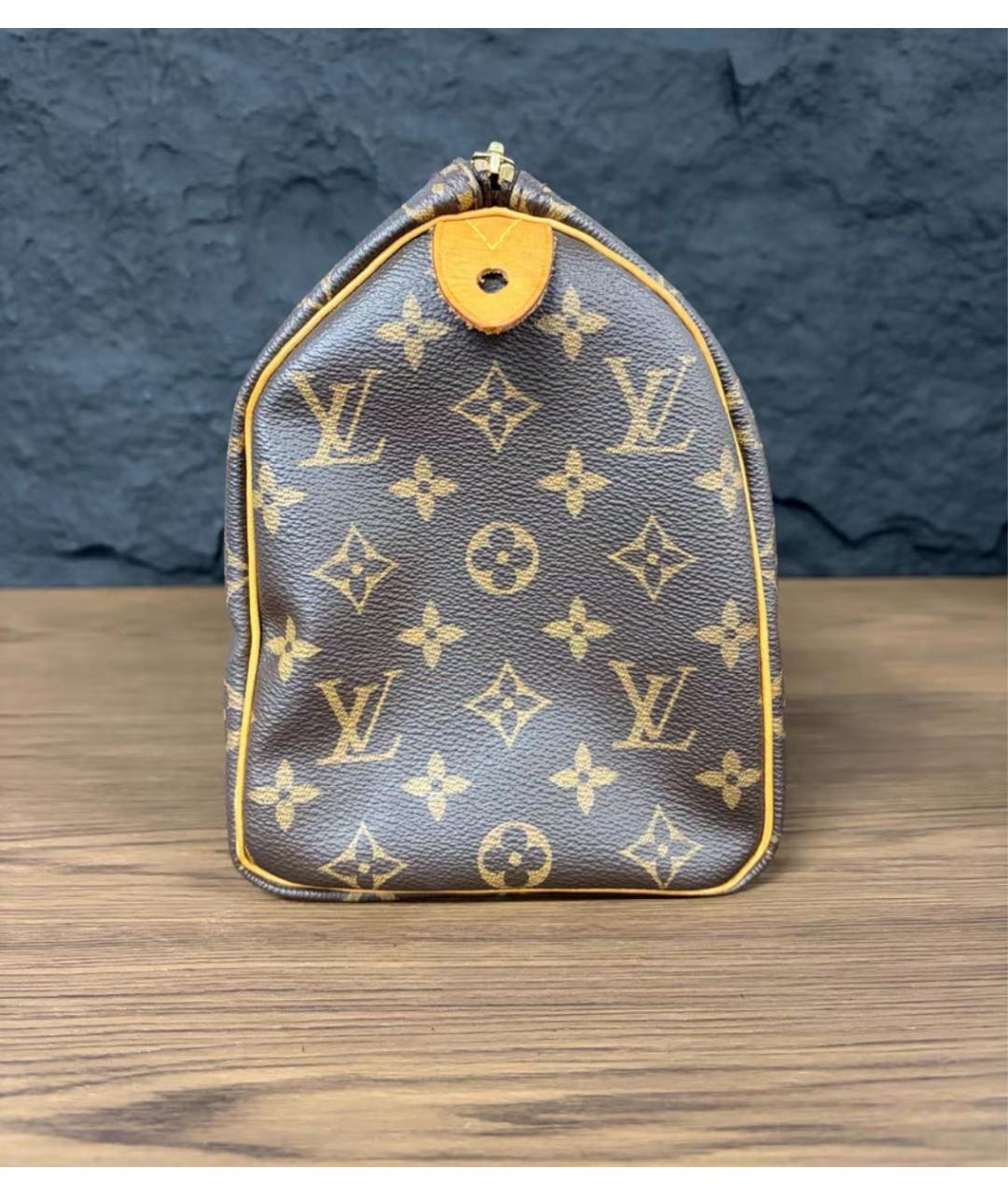 LOUIS VUITTON Коричневая сумка с короткими ручками, фото 4