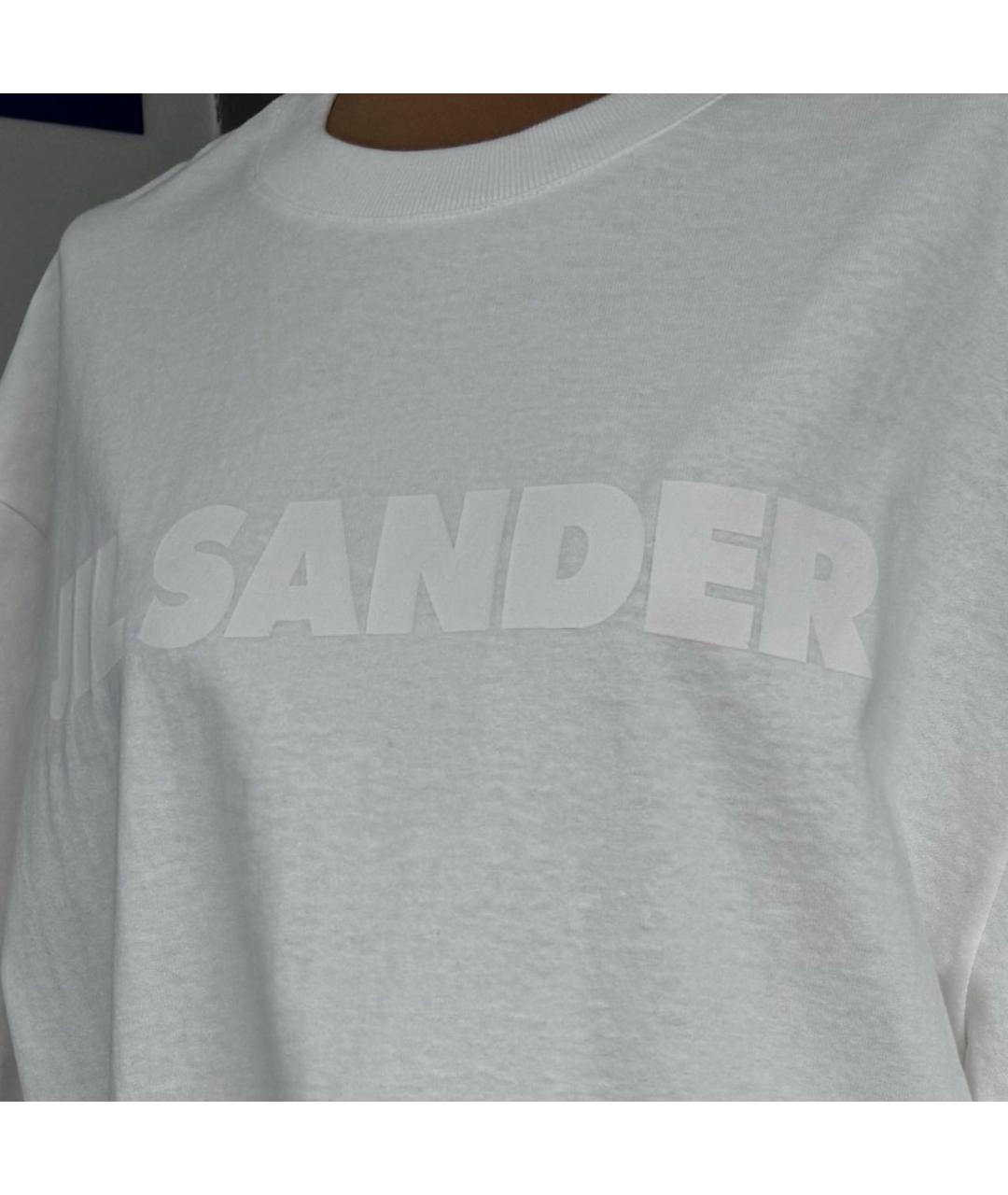 JIL SANDER Белая хлопковая футболка, фото 5