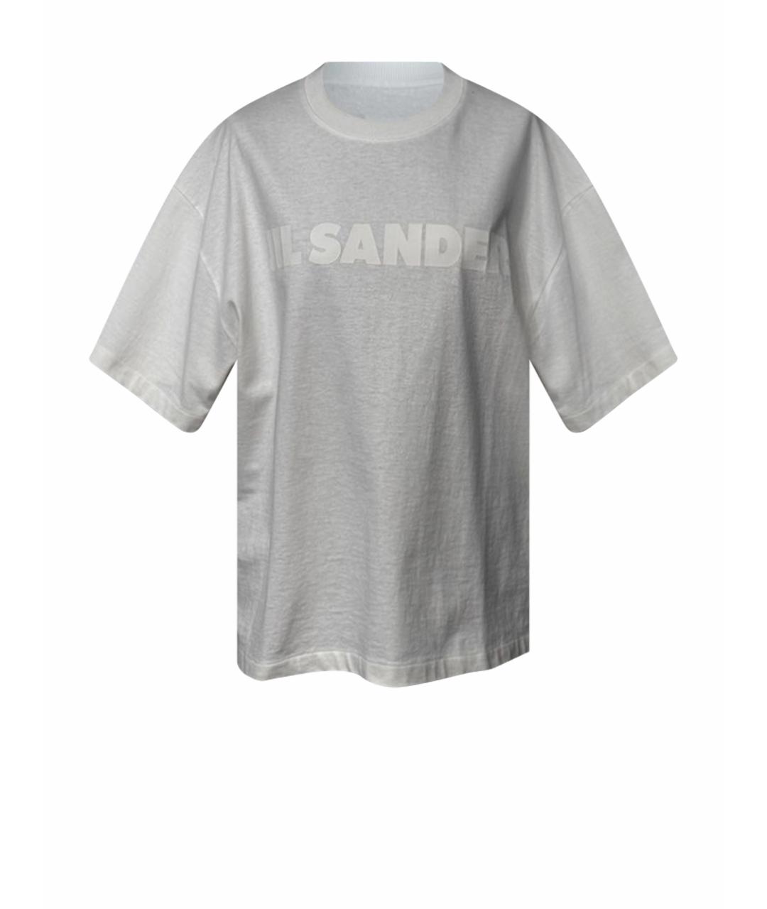 JIL SANDER Белая хлопковая футболка, фото 1